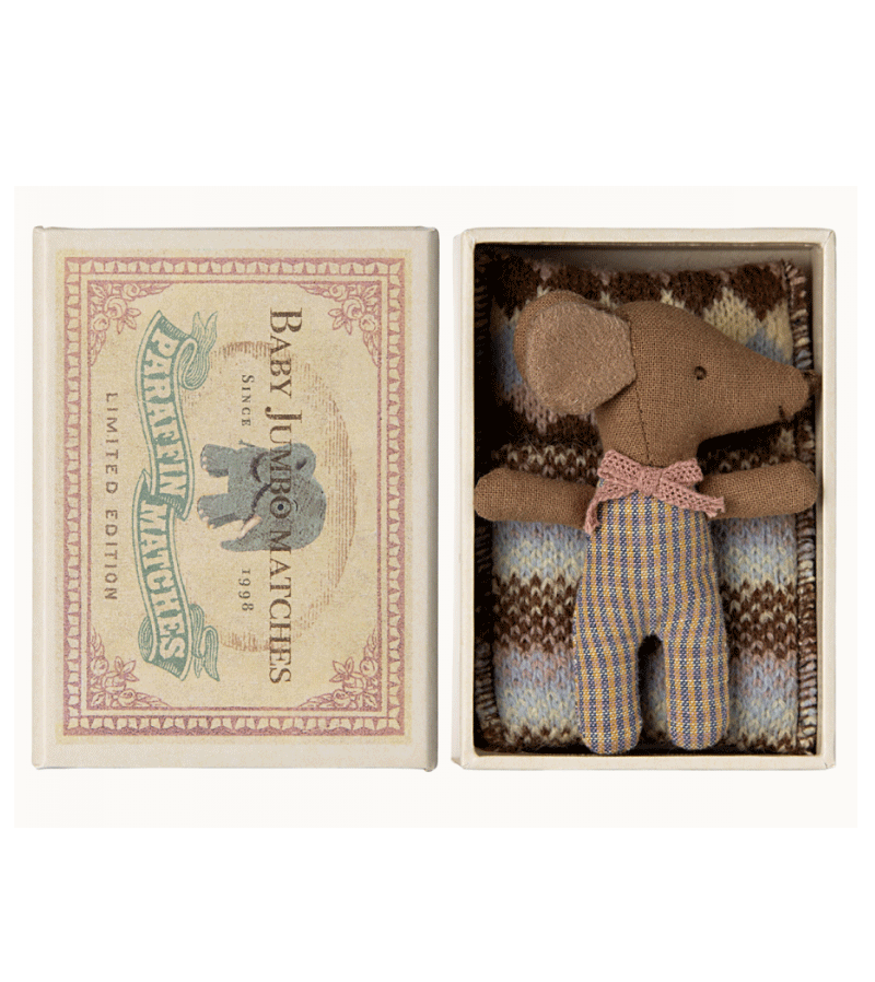 Maileg Rose Sleepy Wakey Baby Mouse in Box - Adorable Plush Toy for Kids, Perfect for Nursery Decor & Gift Giving | Playtime, Bedtime & Collectible Fun