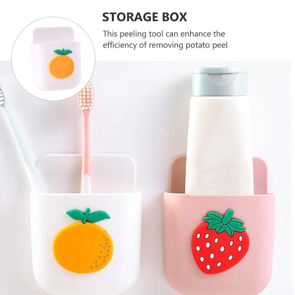 Hemobllo 4-Piece Wall-Mounted Storage Organizer Set - ABS Plastic Shelves & Garbage Bin for Bathroom, Kitchen, Bedroom - Space-Saving Home Organization Solution for Toys, Cosmetics & Small Items
