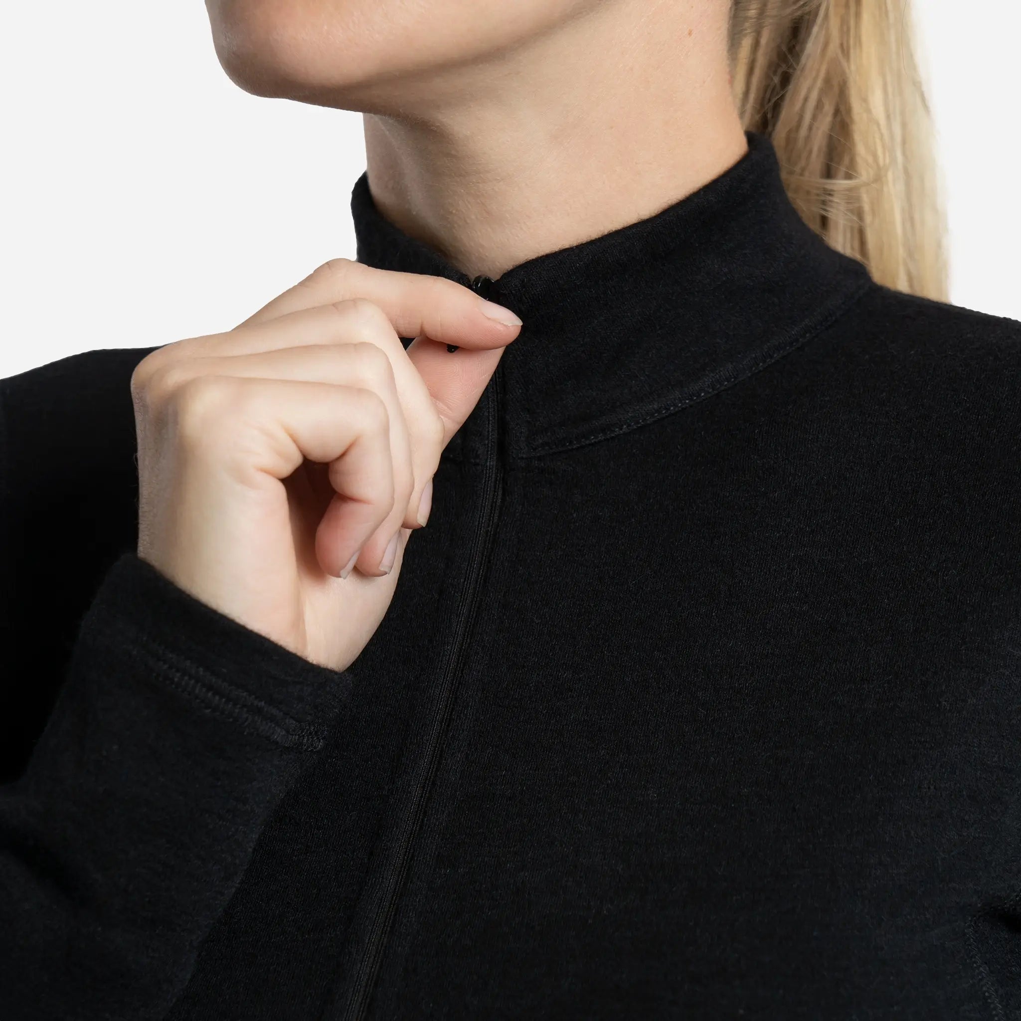 Women's 300 Lightweight Alpaca Wool Base Layer - Half Zip Thermal Top for Hiking, Skiing & Winter Outdoor Activities