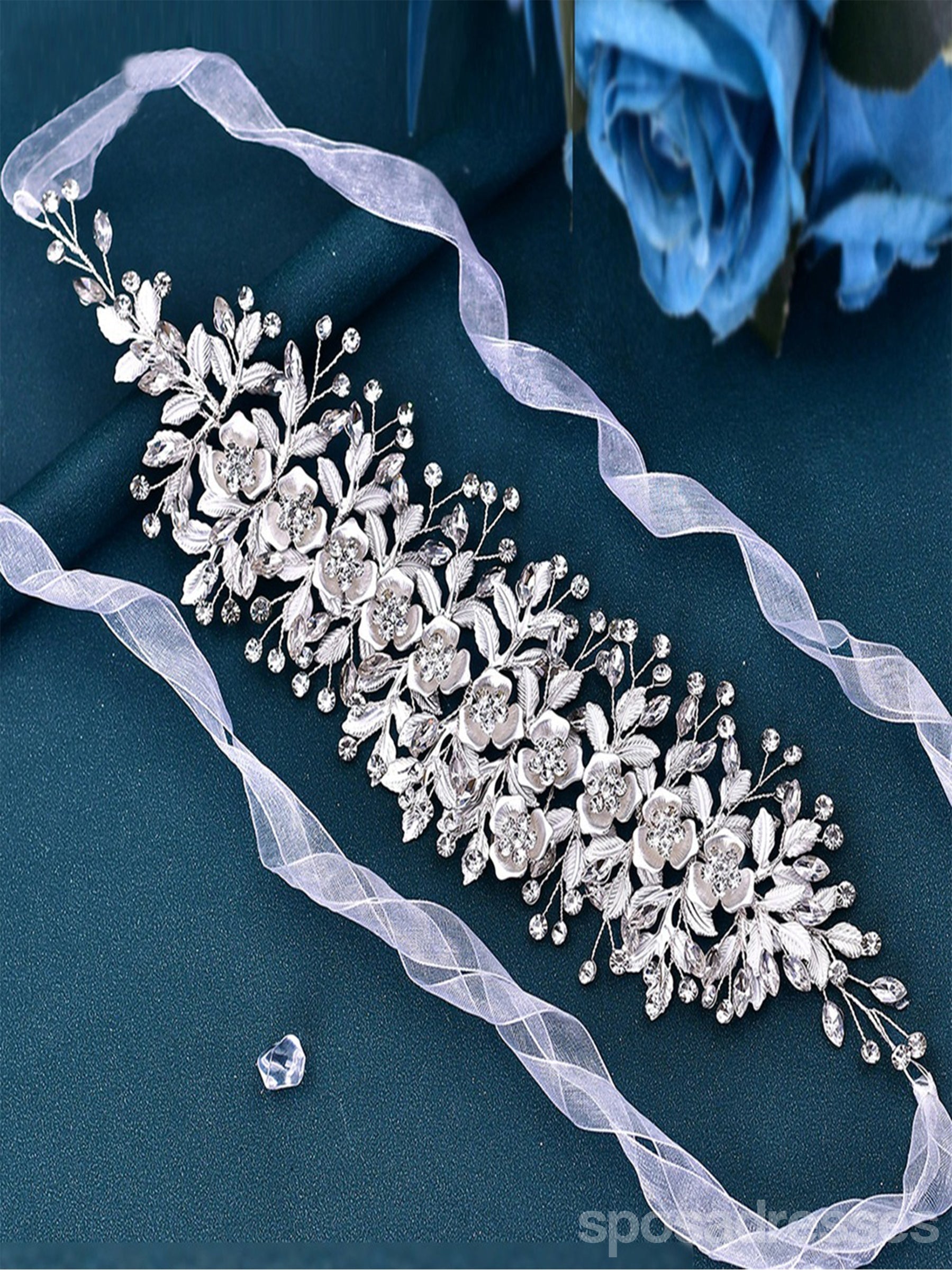 Elegant Luxury Beaded Bridal Sash for Wedding Dress - SH349 | Perfect for Bridal Showers, Prom, and Formal Events
