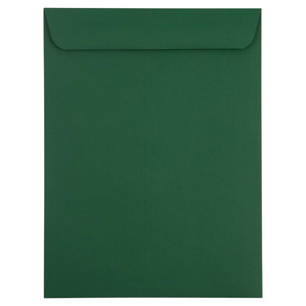 JAM PAPER 9 x 12 Open End Premium Catalog Envelopes - Dark Green - 250 Pack Bulk - Perfect for Business Mailings, Office Documents & Mailing Catalogs