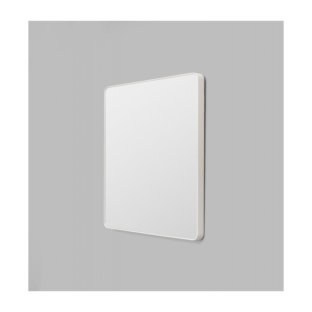 Flynn Curve Rectangle Mirror - Bright White Wall Mirror for Bathroom, Bedroom & Living Room Decor | Modern & Stylish Home Accent