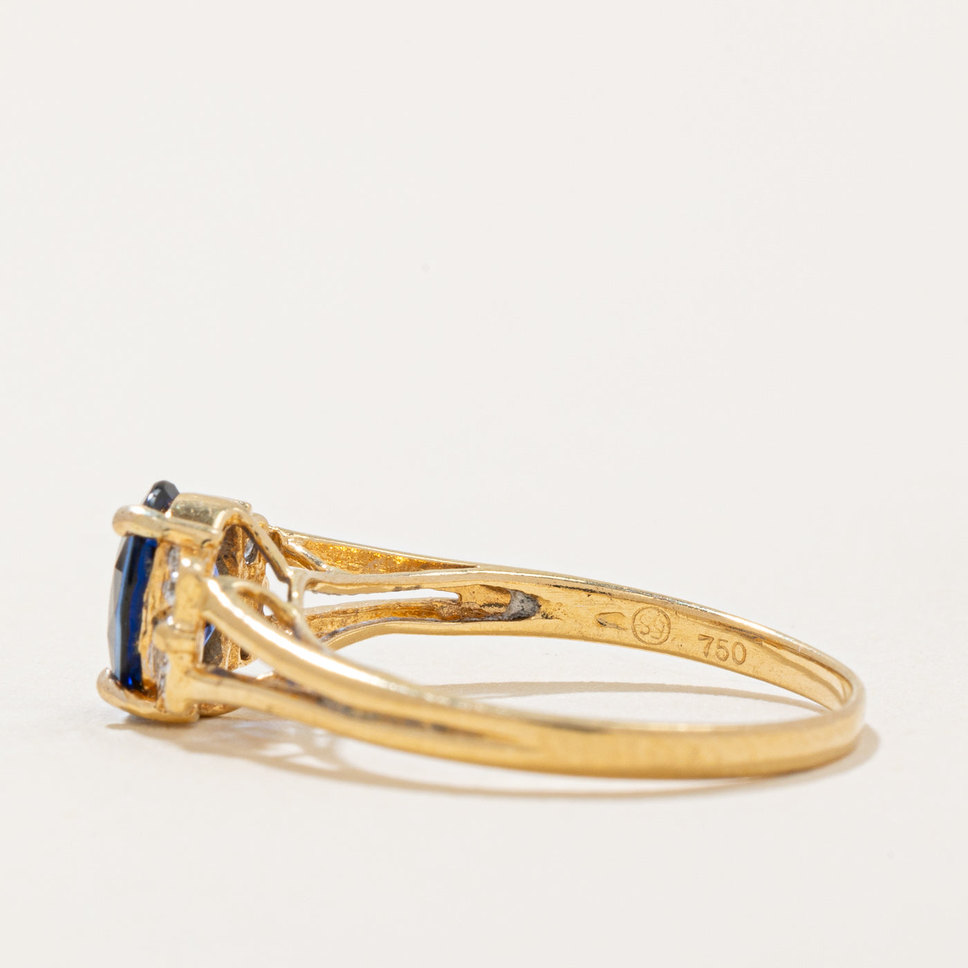 1.00ct Sapphire & Diamond Ring | 0.02ctw | Size 5.75 | Elegant Blue Gemstone Jewelry for Women | Perfect for Engagement, Wedding & Anniversary Gifts