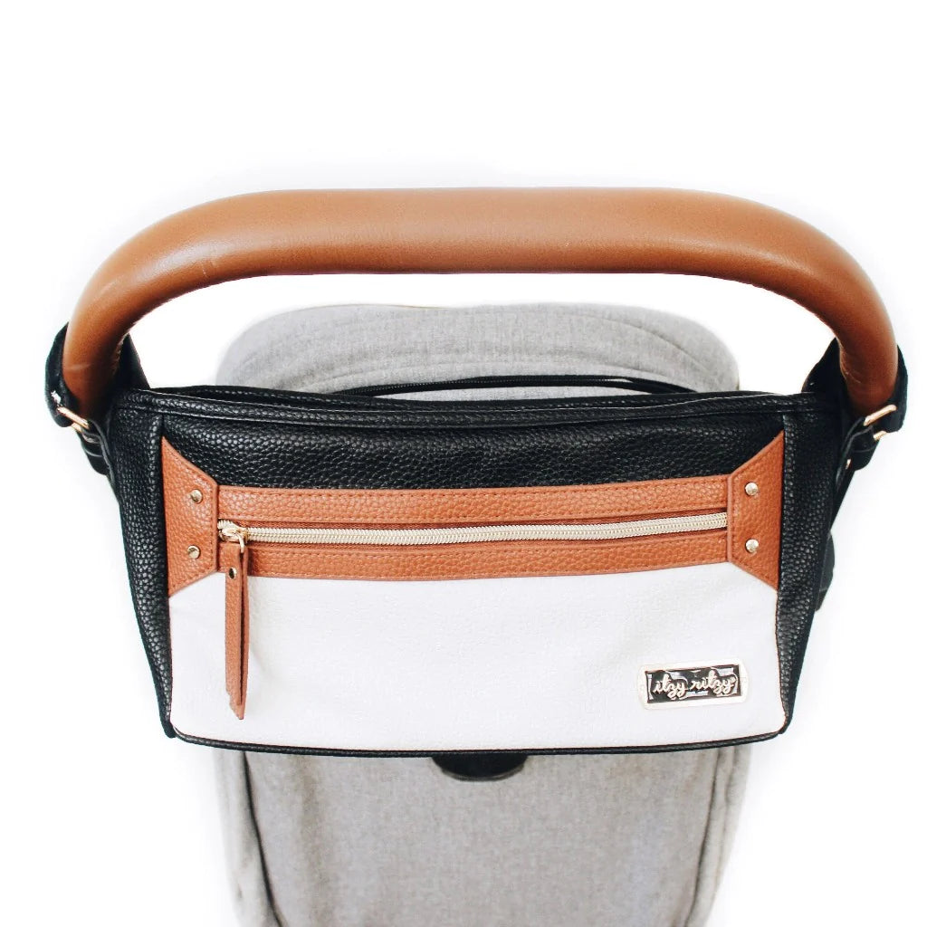 Itzy Ritzy Stroller Caddy Organizer - Baby Essentials Storage for Diapers, Bottles & Toys - Perfect for Strollers, Car Seats & Shopping Carts