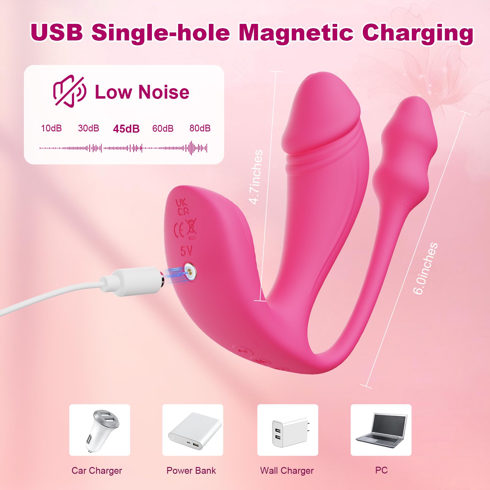 3-in-1 App & Remote Control Vibrator - 6x6x6 Vibration Modes, Wearable Panty & G-Spot Stimulator for Women | Adult Sex Toys for Couples Play & Solo Pleasure