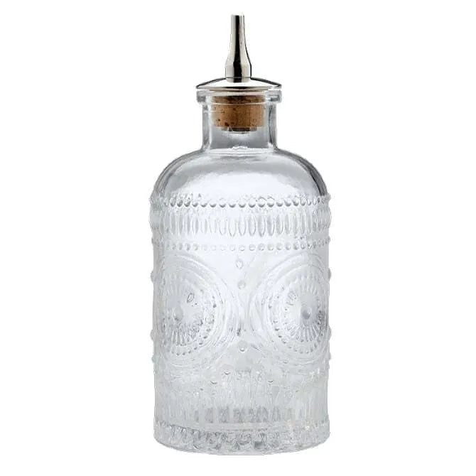 Barfly Glass Bitters Bottle - 6.8 oz Premium Cocktail Mixing Bottle for Bartenders & Home Bars - Perfect for Craft Cocktails, Old Fashioned Drinks & Mixology Essentials