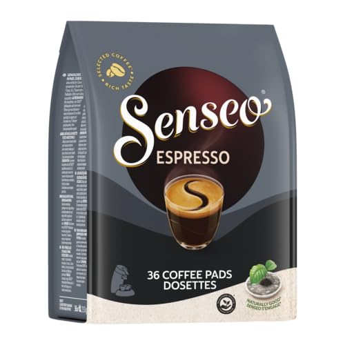 Senseo Espresso Coffee Pods - 36 Count (10 Pack) - Compatible with Senseo Machines - Perfect for Home, Office, or Gifts