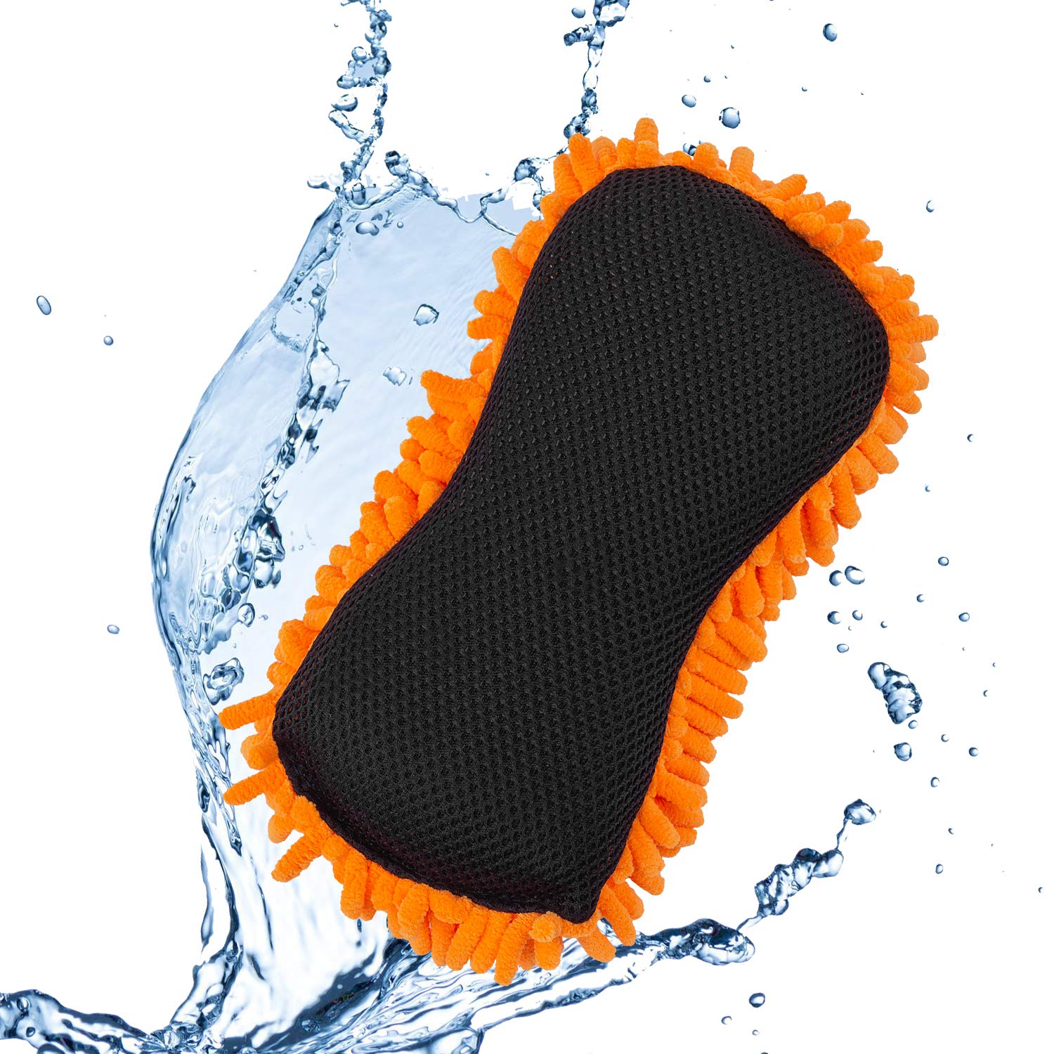SCRUBIT Microfiber Car Wash Sponge - Non-Scratch Wash Mitt for Safe & Effective Cleaning | Super Absorbent Auto Detailing Sponge | Perfect for Cars, Trucks & SUVs | Essential Car Wash Kit Accessory (2-Pack) | Use for Hand Washing, Wax Application & Quick Detail Touch-Ups
