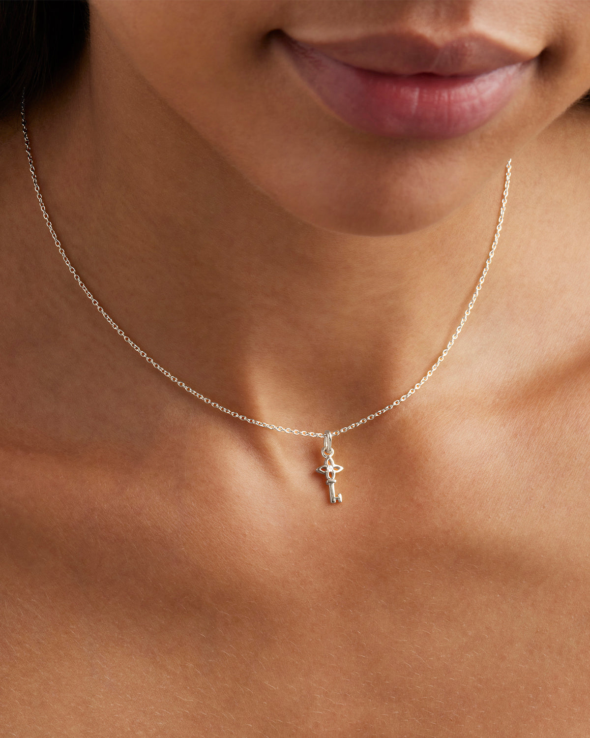 925 Sterling Silver Key to My Heart Pendant Necklace - Romantic Gift for Her, Valentine's Day, Anniversary & Special Occasions