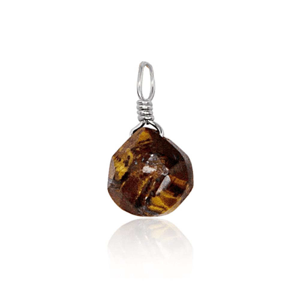 Natural Tiger's Eye Teardrop Pendant Necklace - Healing Crystal Jewelry for Women - Perfect for Meditation, Spiritual Protection & Boho Fashion Accessories