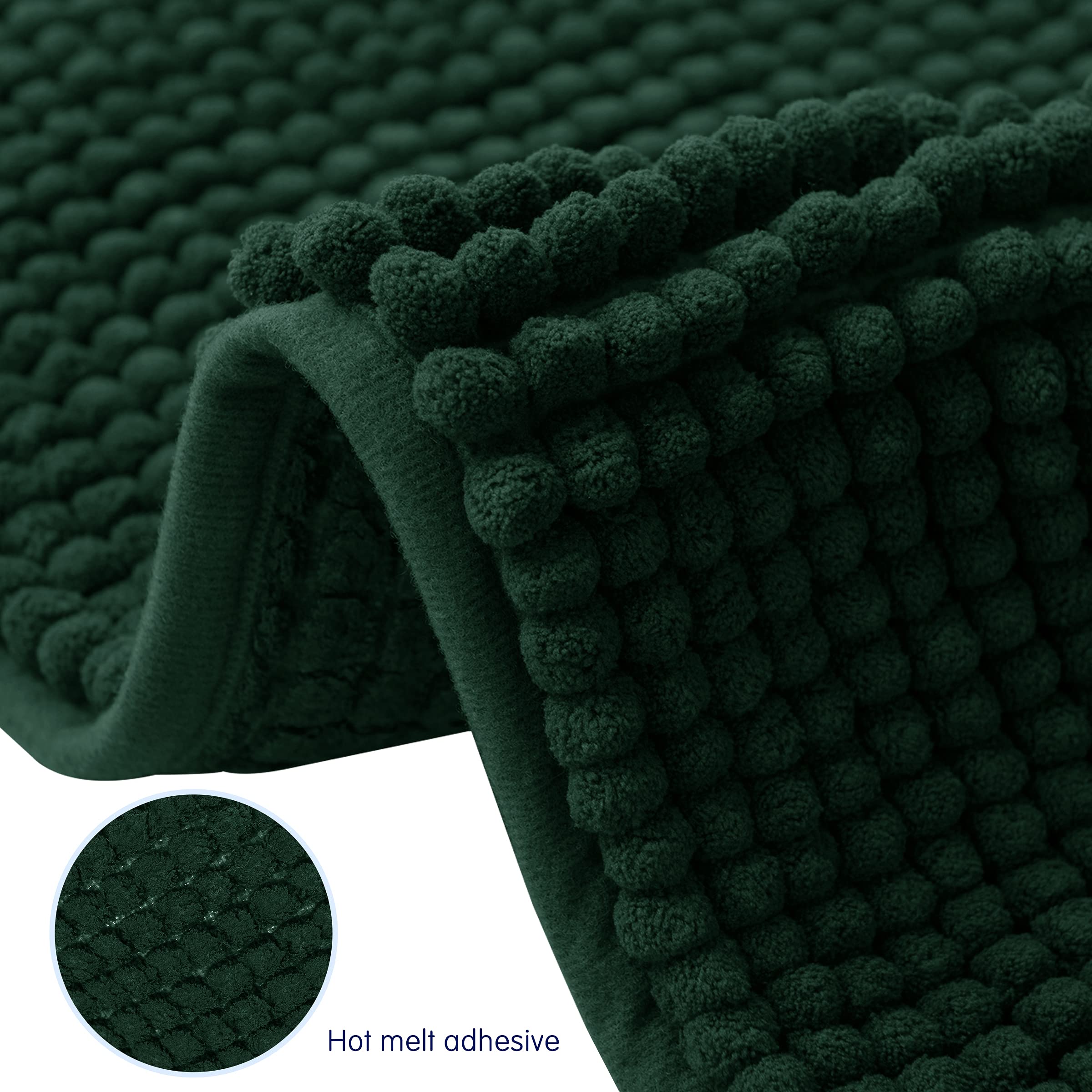 SUBRTEX Chenille Bathroom Rug - Ultra Soft Plush Bath Mat, Water Absorbent & Quick Dry Shower Mat, Machine Washable (Celadon, 20