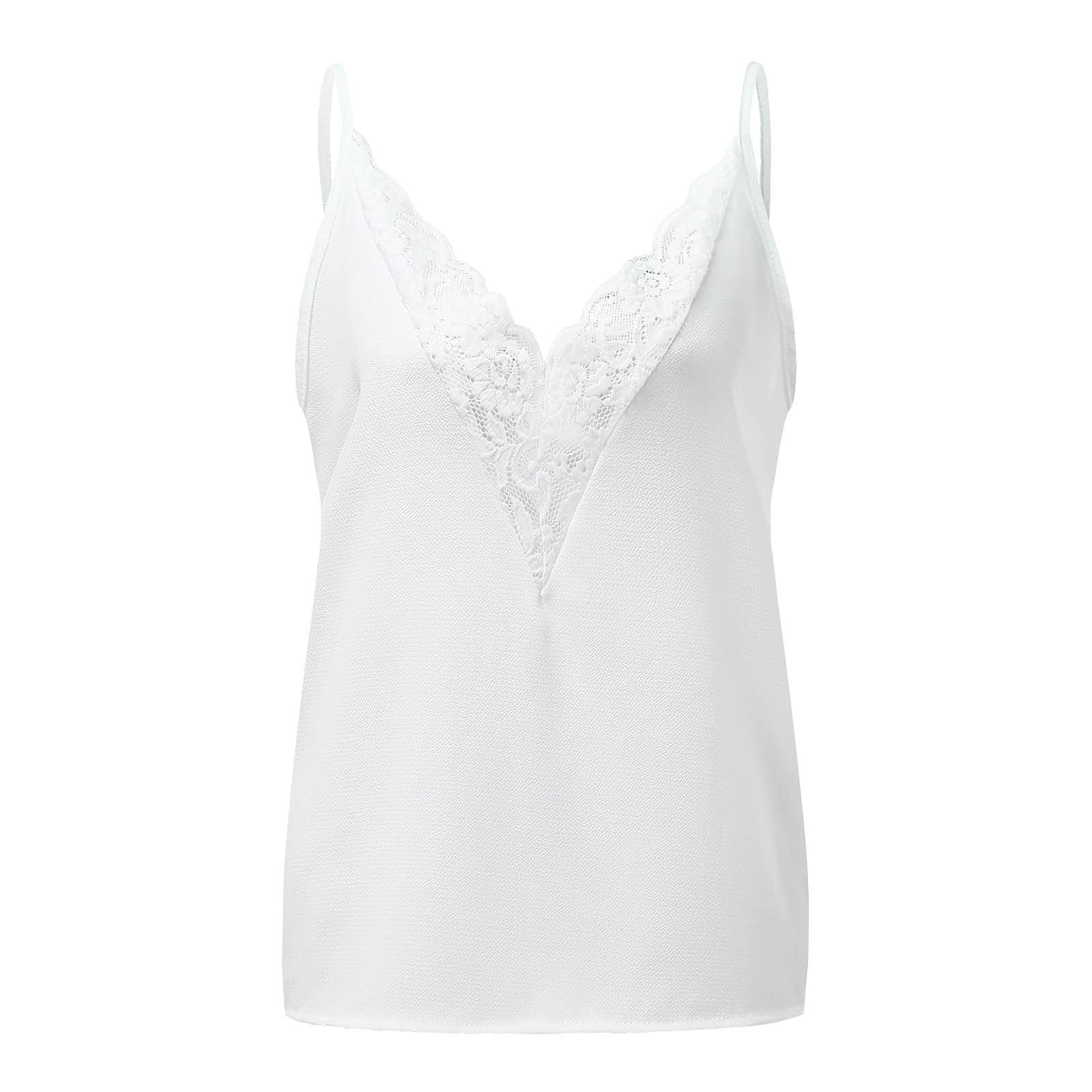 Women's Loose Fit Sleeveless Tank Tops - Casual White Blouse Tunic for Summer, Yoga, Beach & Everyday Wear