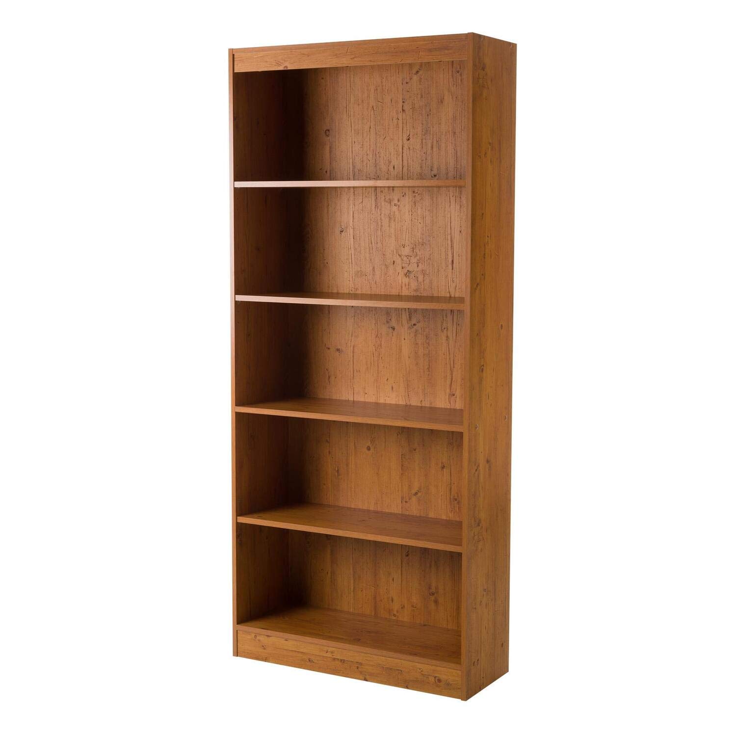 South Shore Axess 5-Shelf Bookcase, Black - Modern Bookshelf for Home Office, Living Room & Bedroom - Sturdy Storage Solution for Books, Decor & Organizing