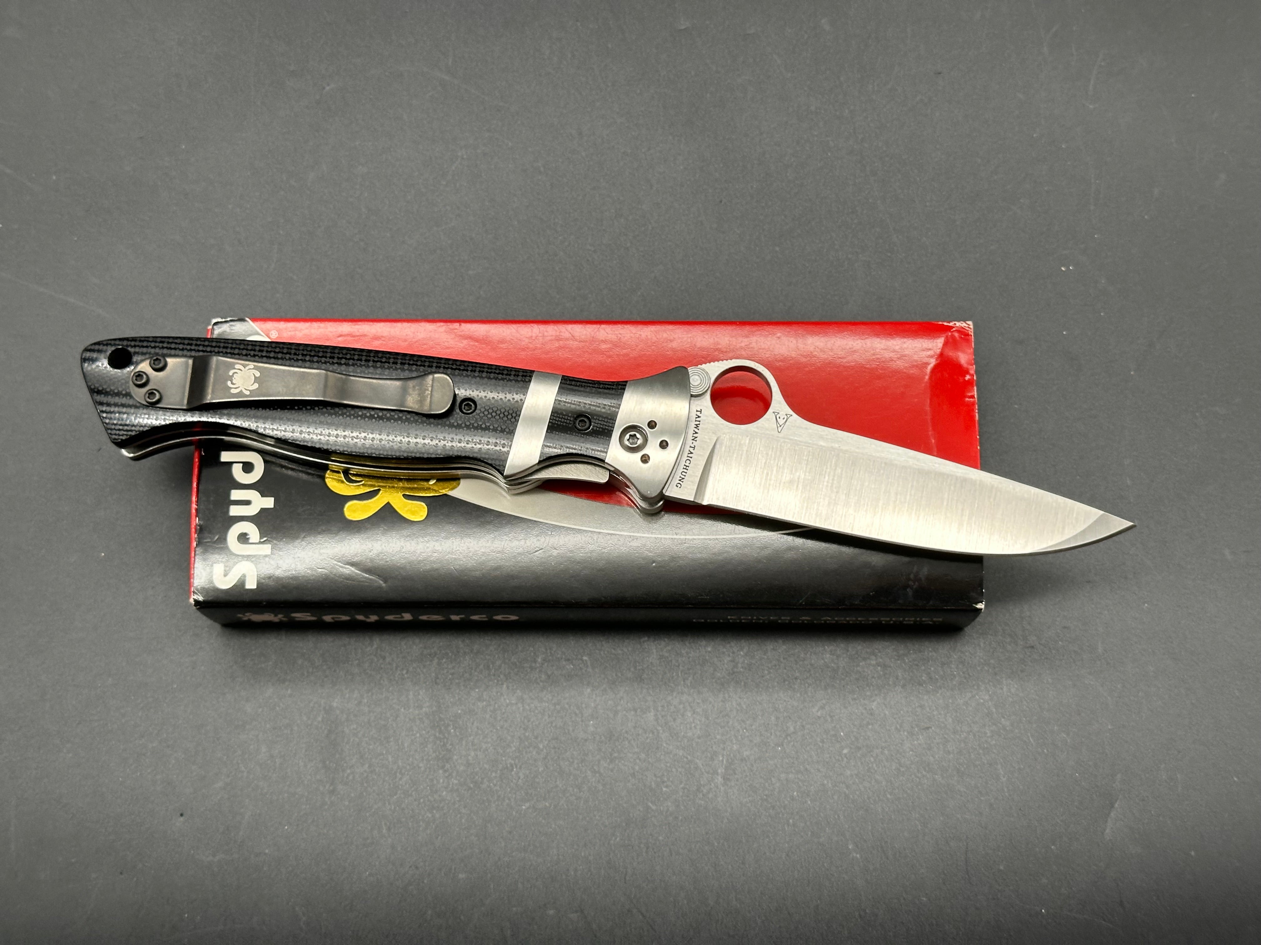 Spyderco Vallotton Sub Hilt Folding Knife - Premium EDC Pocket Knife for Outdoor, Camping & Survival Use