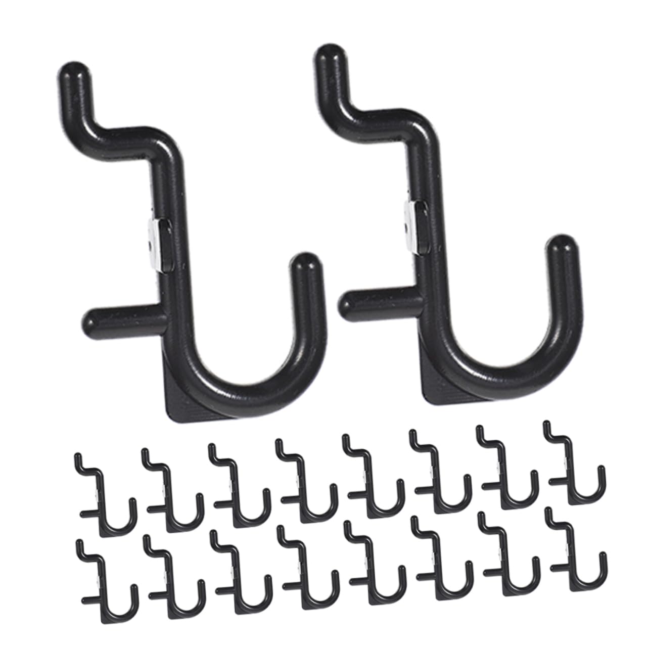 HOMSFOU 4 Sets Pegboard Hooks Kit - 30pcs x 4 Heavy Duty Utility Hooks for Hanging Tools, Space Saving Garage & Workshop Organization - Easy to Install for Tool Storage, DIY Projects & Home Improvement