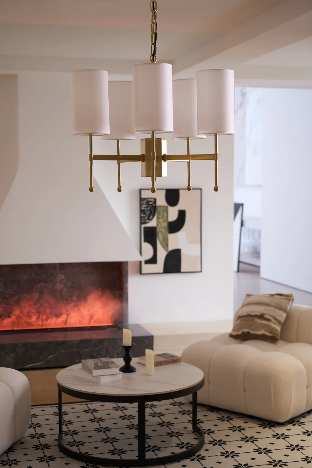Kichler Modern Crystal Chandelier - Elegant Ceiling Light Fixture for Dining Room, Living Room & Bedroom - Energy Efficient LED Lighting for Home Decor