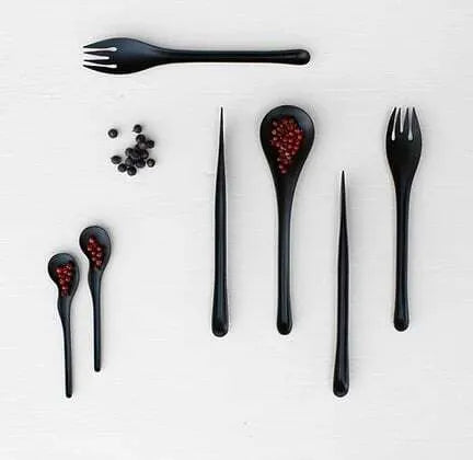Eco-Friendly Black Disposable Forks - 100-Pack | Biodegradable Cutlery for Parties, Picnics & Outdoor Events