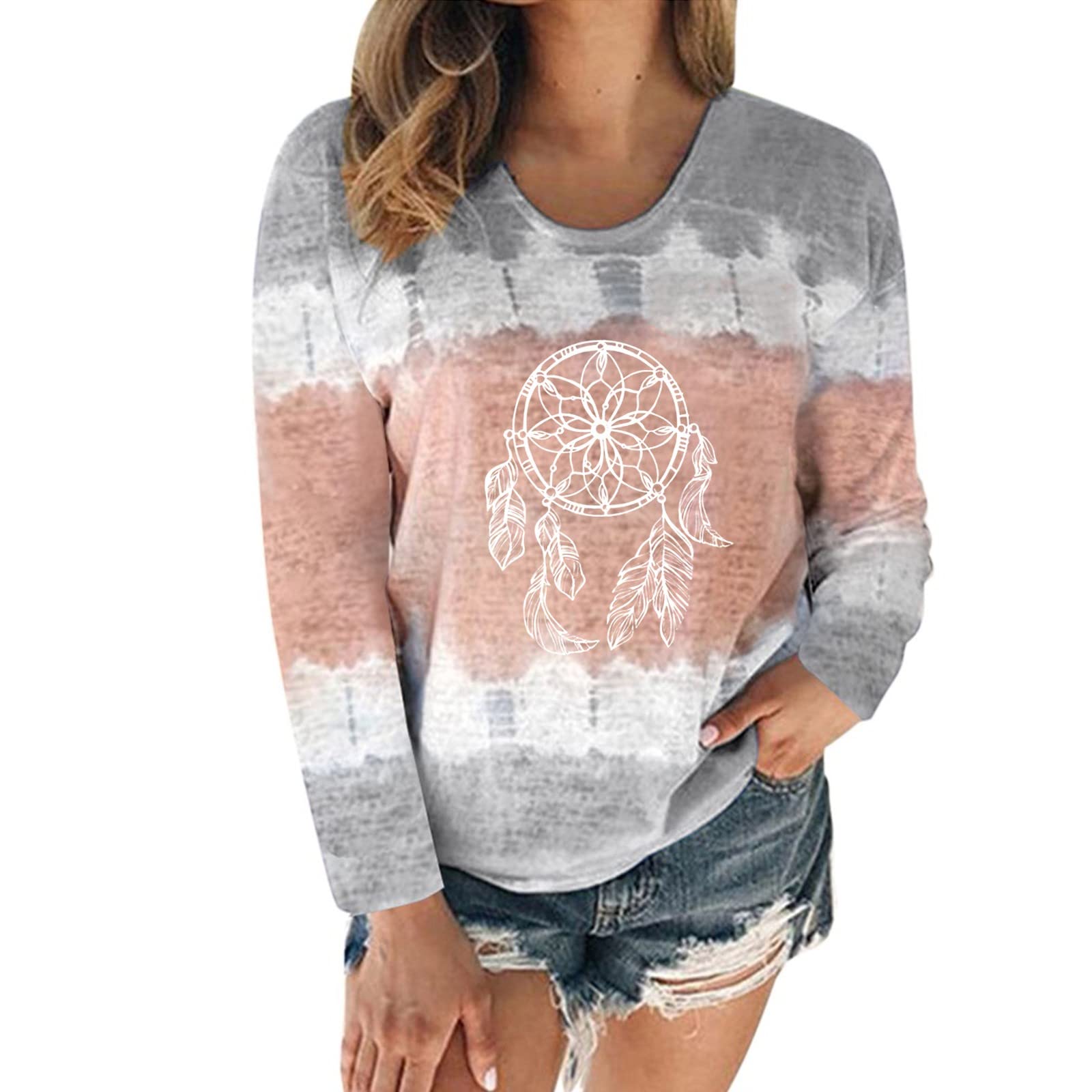 Women's Casual Pullover Sweaters - Long Sleeve Loose Fit T-Shirts for Workout & Exercise | Fashion Tops for Women | Perfect for Gym, Yoga, Running & Everyday Wear