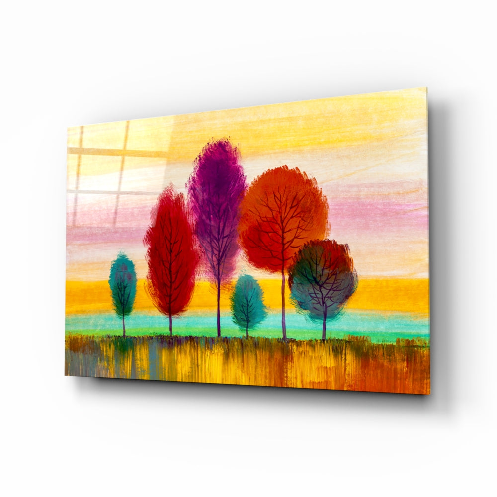 Colorful Trees II - Vibrant Wall Art Canvas Print for Home & Office Decor - Perfect for Living Room, Bedroom & Office Spaces