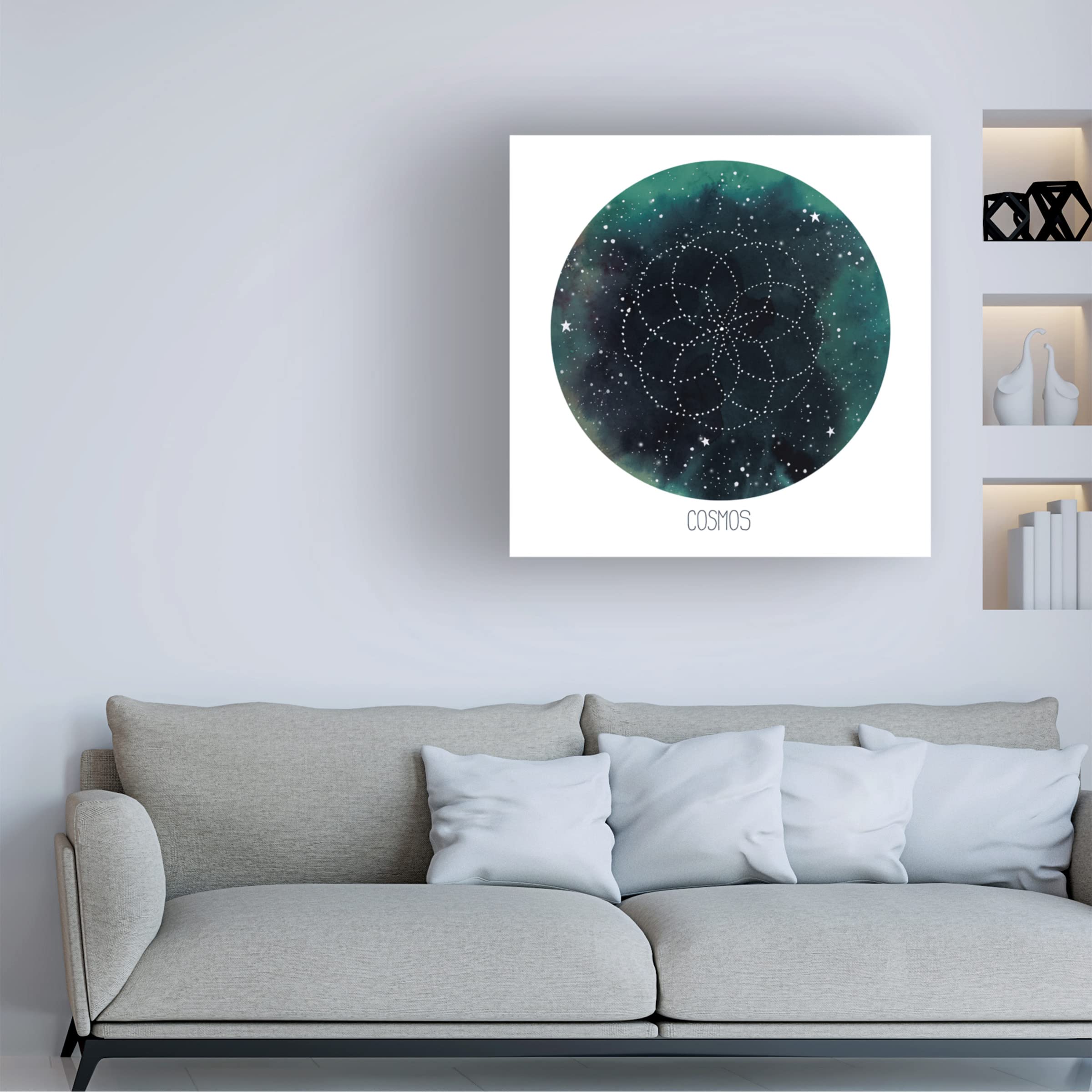 Grace Popp Celestial Orb III Canvas Wall Art - Modern Abstract Galaxy Painting for Living Room, Bedroom & Office Decor