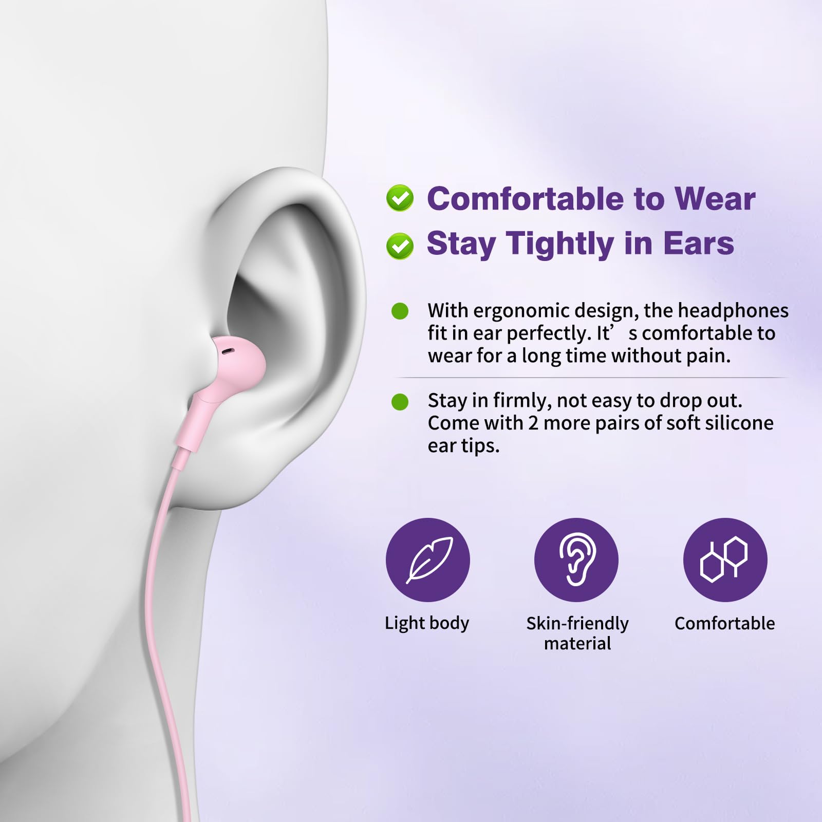 USB C Wired Headphones with Microphone - Noise Isolation In-Ear Earphones Compatible with iPhone 15/16 Plus, Samsung Galaxy S20/S21/S22/S23/S24/Ultra/FE, iPad 10th Gen, Google Pixel & OnePlus - Perfect for Gaming, Workouts & Commuting