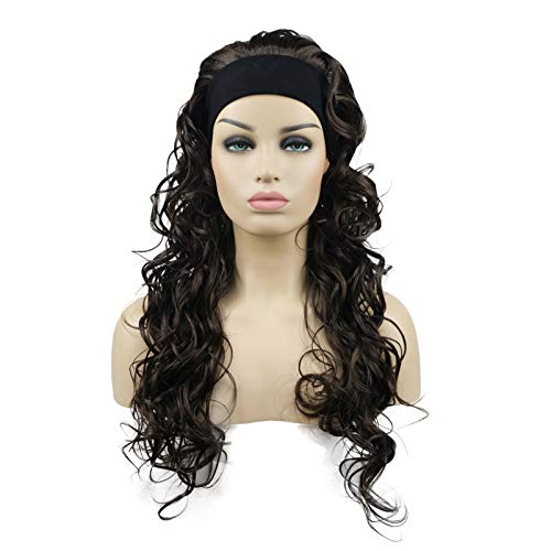 Extra Long Curly Headband Wig for Women - Soft & Natural Looking Synthetic Hair - Perfect for Cosplay, Costume Parties & Daily Fashion
