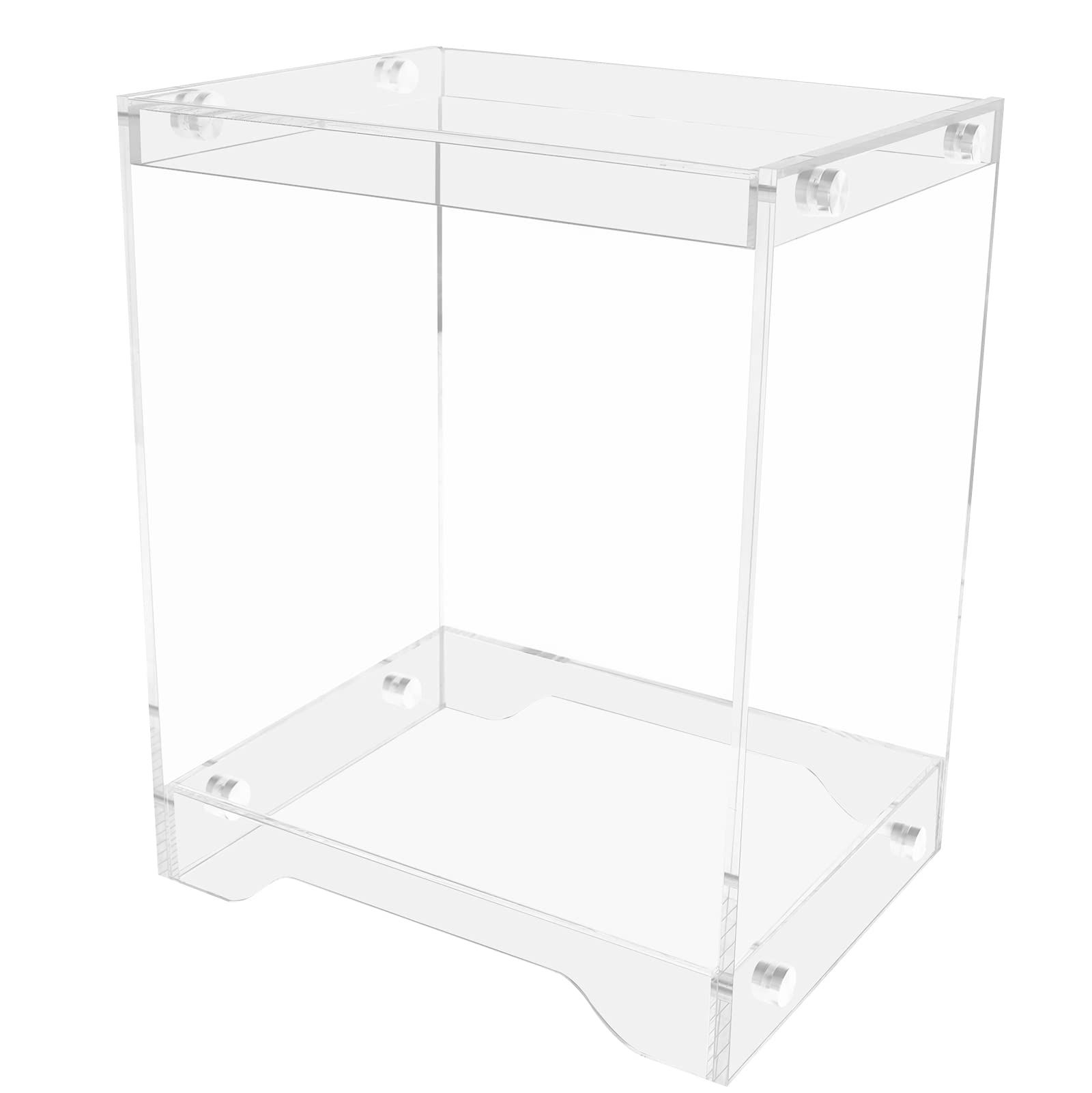Modern Clear Acrylic Side Table - 2-Tier Decorative End Table & Nightstand for Living Room & Bedroom - Stylish Home Decor Display Shelf for Books, Plants & Decor Items