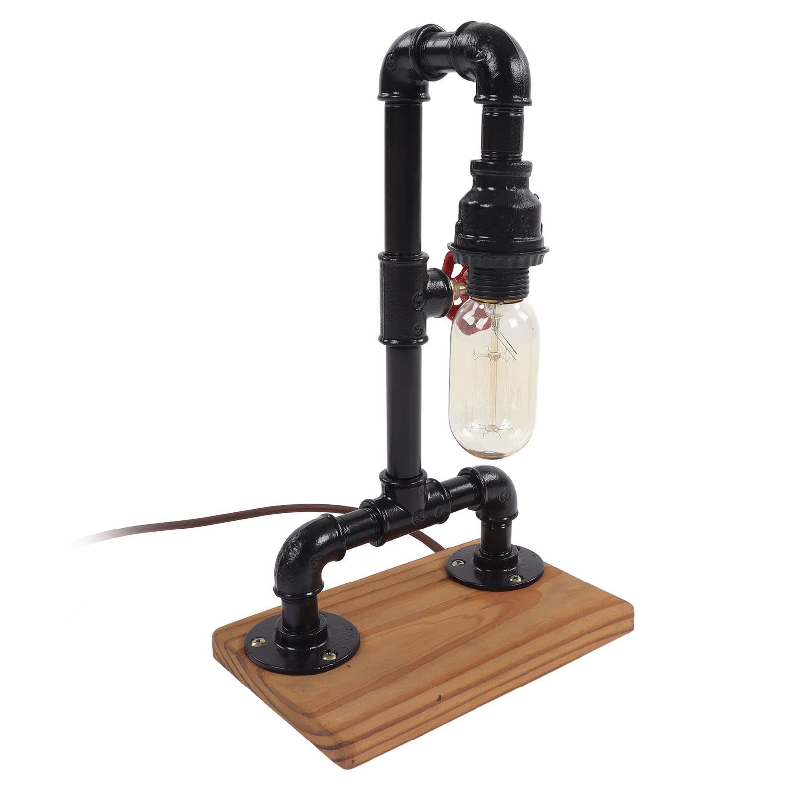 Hyuduo Retro Water Pipe LED Night Light - Vintage Table Lamp for Bedroom, Living Room, Kitchen Decor - Energy Saving Desk Lamp for Home, Office, Hotel, Cafe, Restaurant & Commercial Spaces - Perfect Mood Lighting for Relaxation & Ambiance