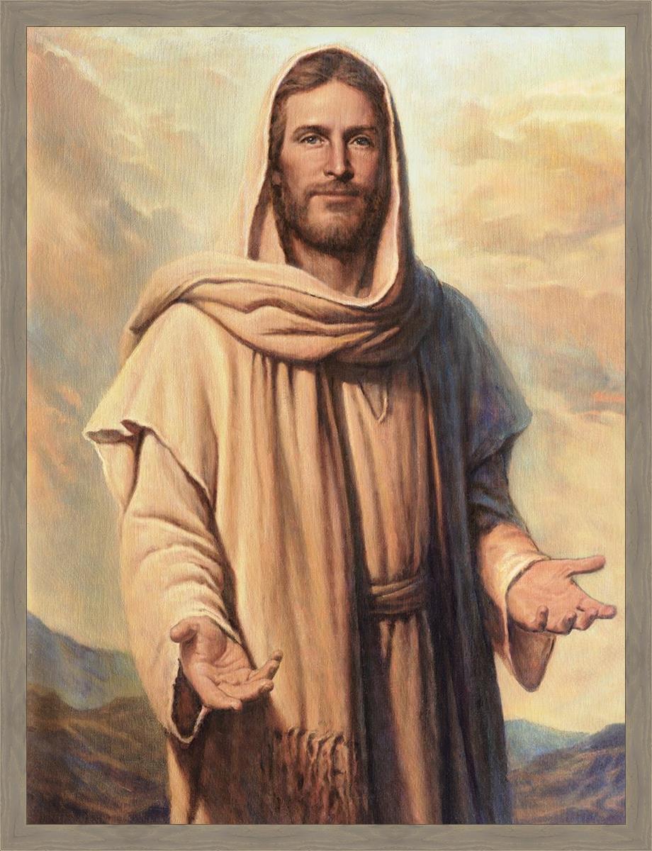 Abide With Me Large Wall Art - Inspirational Canvas Print for Living Room, Bedroom & Office Decor - Perfect for Home, Church & Spiritual Spaces