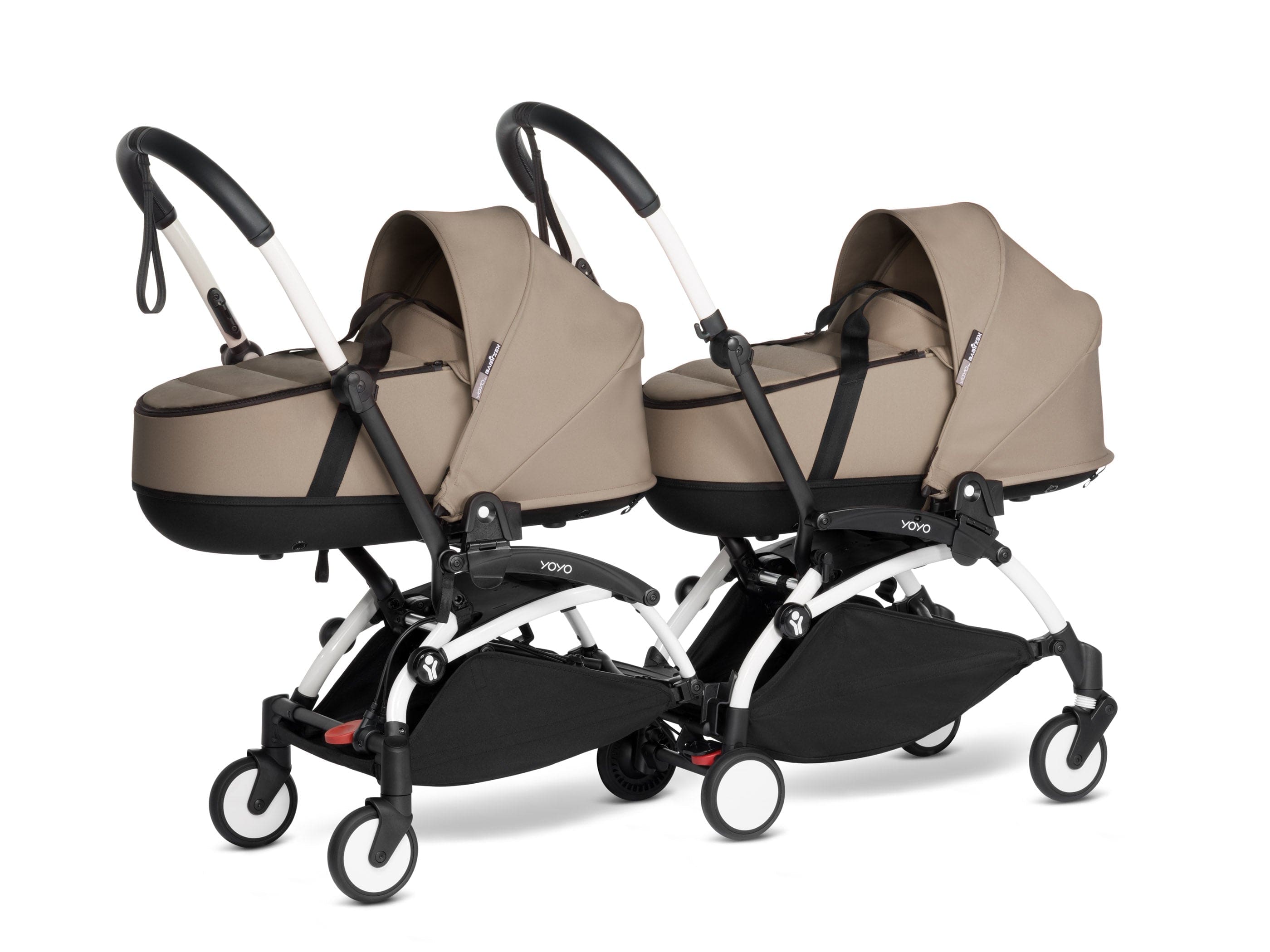 Stokke YOYO 3 Double Stroller with Bassinet - Lightweight Compact Travel Stroller for Twins - Perfect for Air Travel, City Walks & Outdoor Adventures