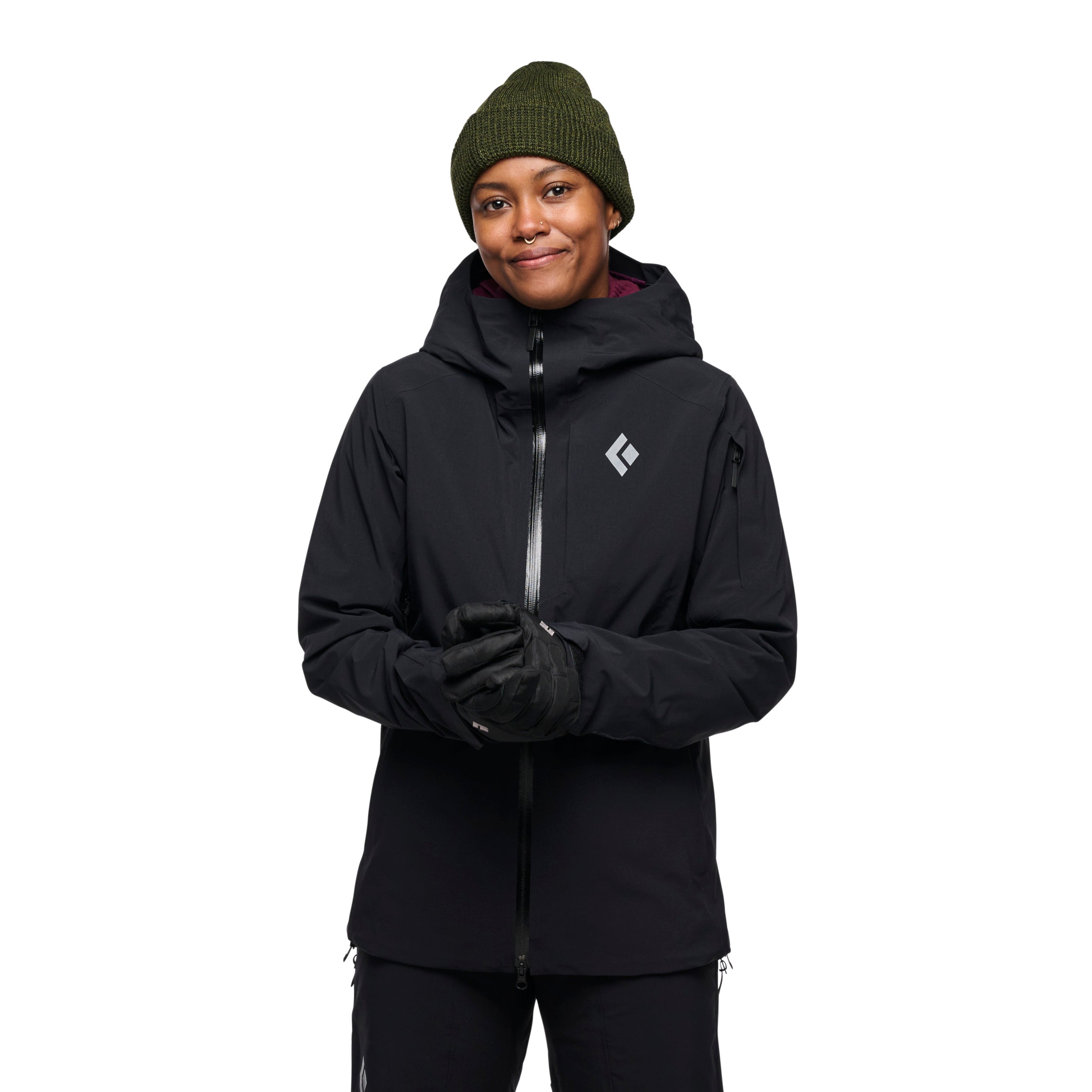 Women's Waterproof Insulated Winter Jacket - Windproof & Stretchable Shell for Outdoor Activities, Hiking & Skiing