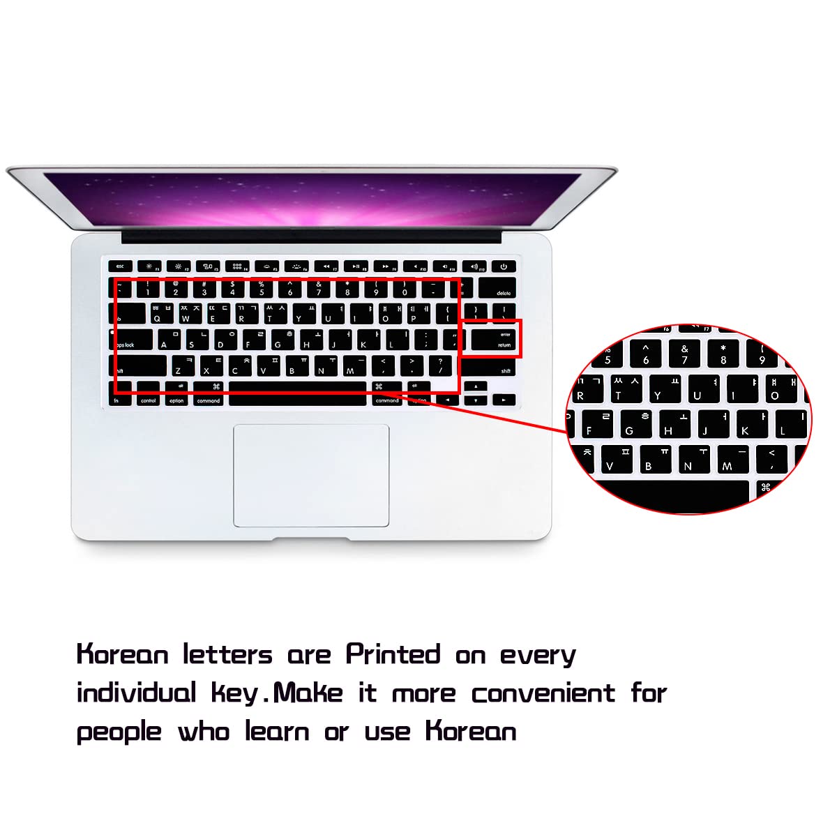 HRH Korean Silicone Keyboard Cover Skin for MacBook Air 13