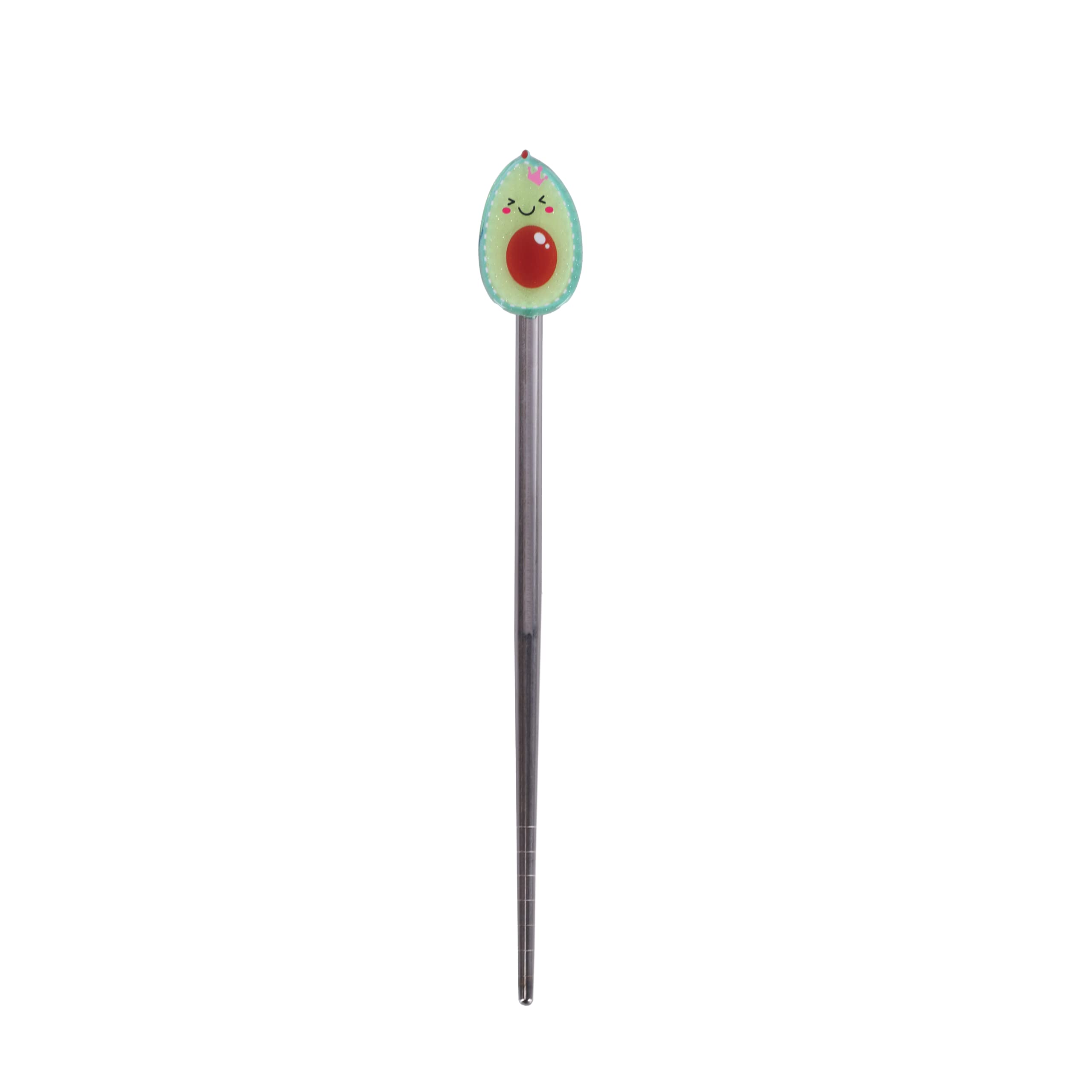 Avocado Hair Sticks - Wooden Hair Chopsticks for Women, Natural Fruit-Inspired Hair Accessories for Bun, Updo & Ponytail Hairstyles