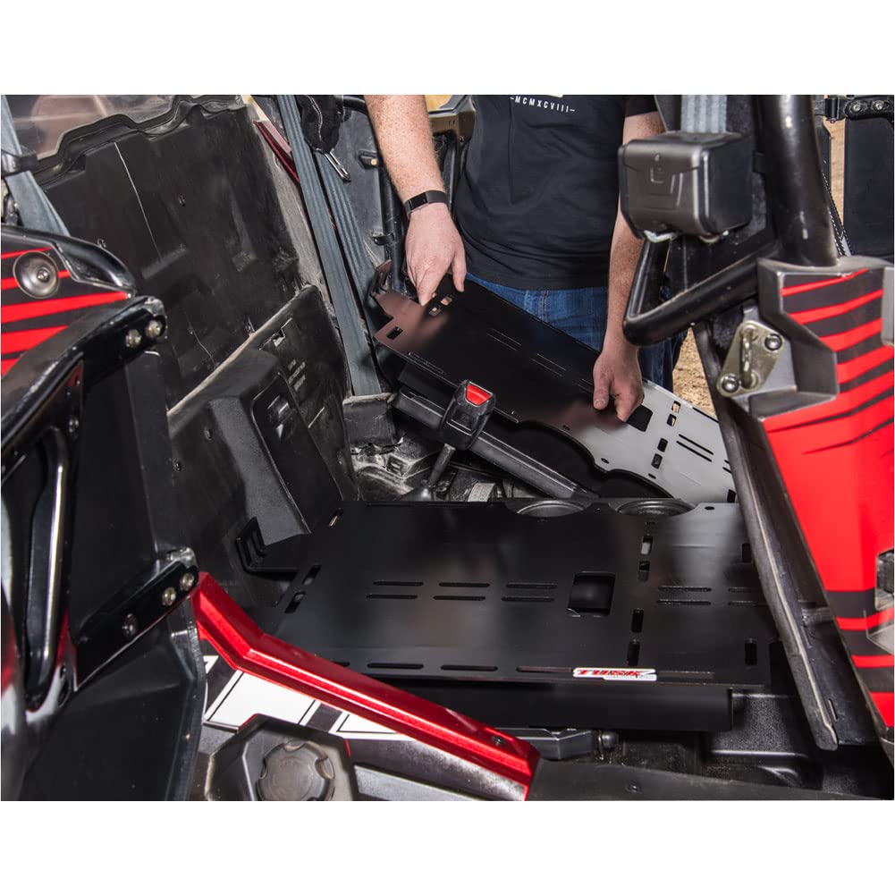 Polaris RZR XP 4 Turbo Fox Edition 2018 TUSK Driver Side Rear Seat Cargo Rack Kit - Heavy Duty Storage Solution for Off-Roading, Camping & Trail Riding Accessories