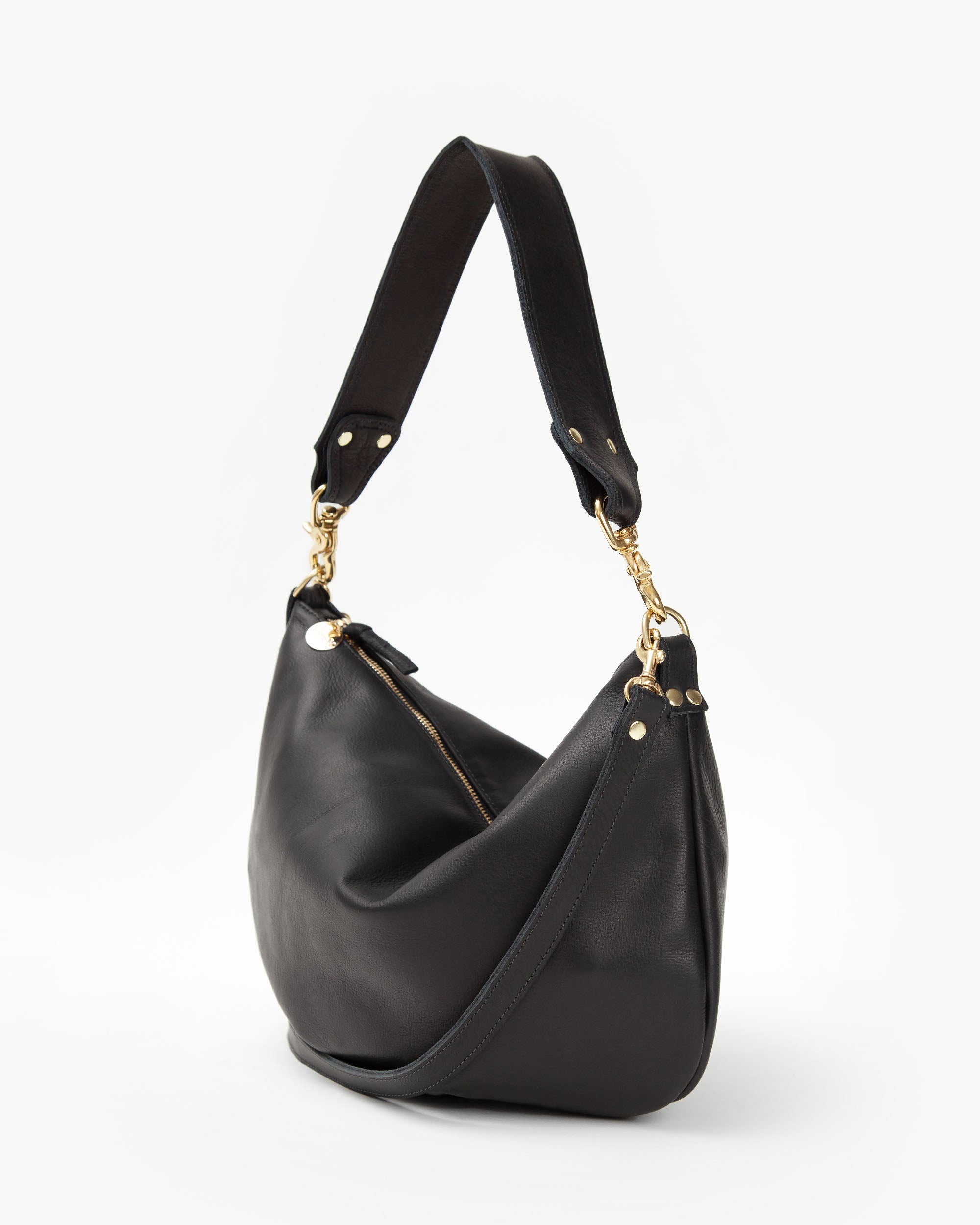 Premium Moyen M Black Leather Handbag - Stylish & Durable for Women's Daily Use, Work & Evening Events