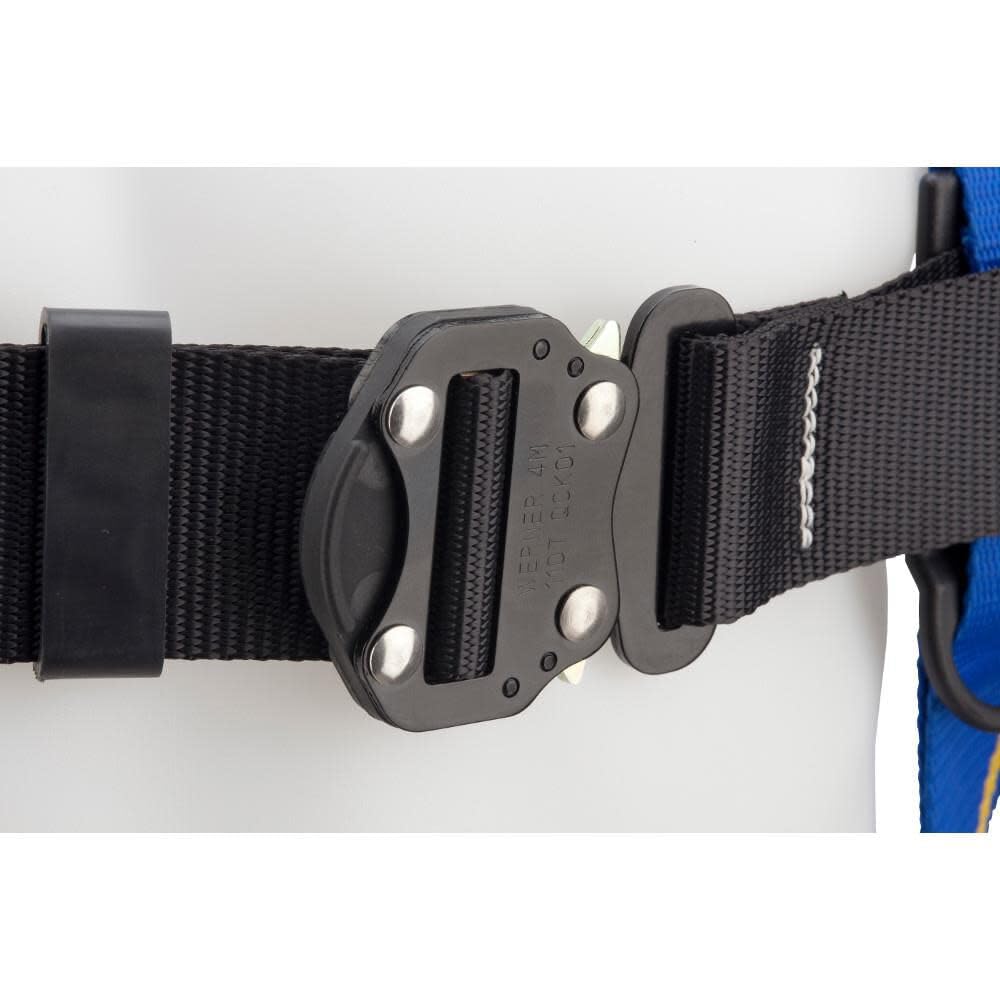Werner Blue Armor 2000 Positioning Safety Harness with 3 D-Rings - XXL Size for Construction, Roofing & Fall Protection Work