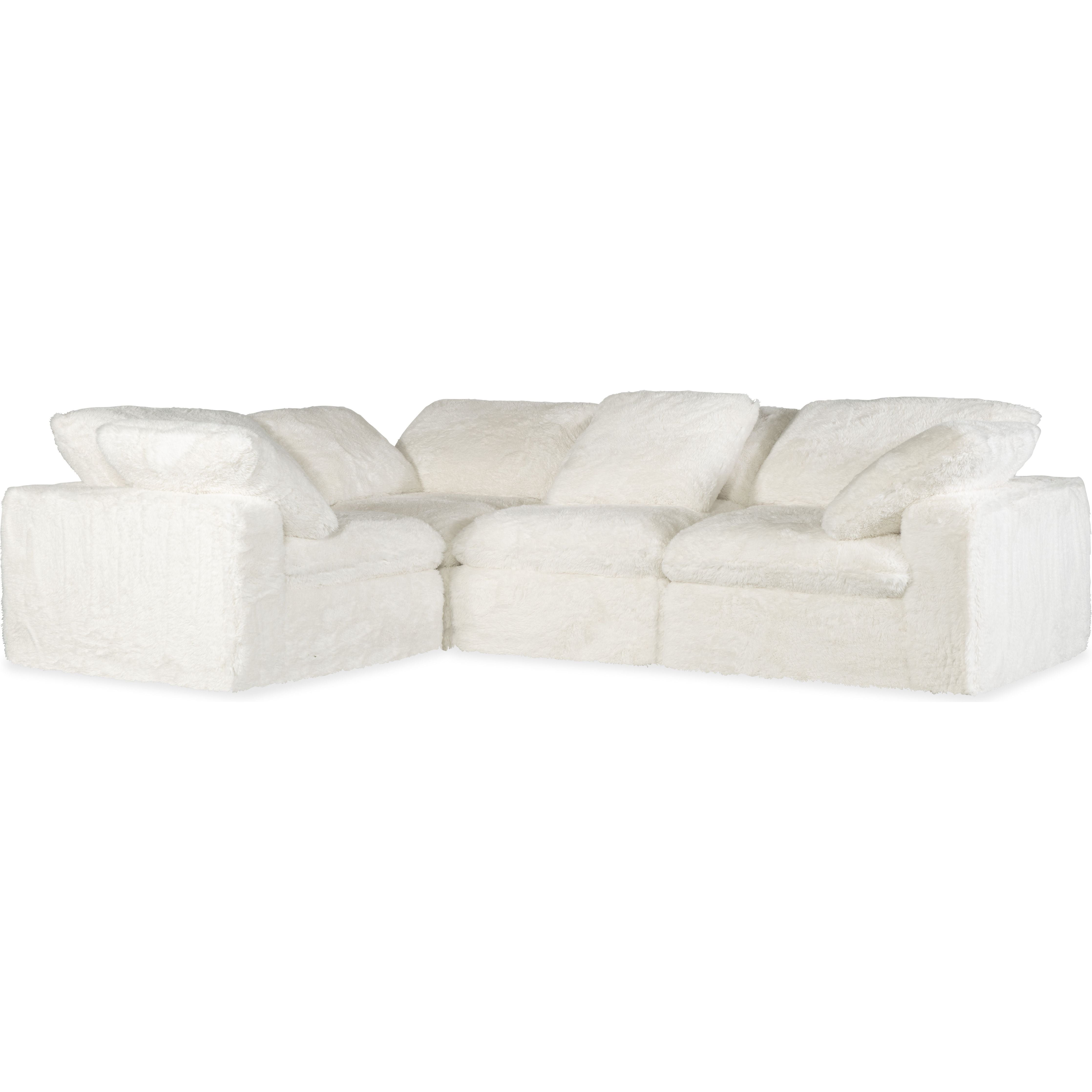 Modern Arbor 4-Seat Sectional Sofa in White - Perfect for Living Room, Lounge & Family Room Comfort