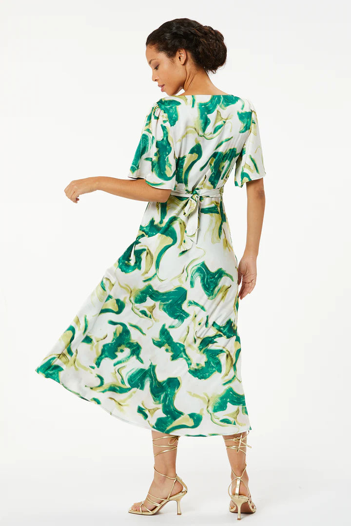 Elegant Mimi Cowl Neck Maxi Dress in Green - Perfect for Evening Parties, Weddings & Special Occasions