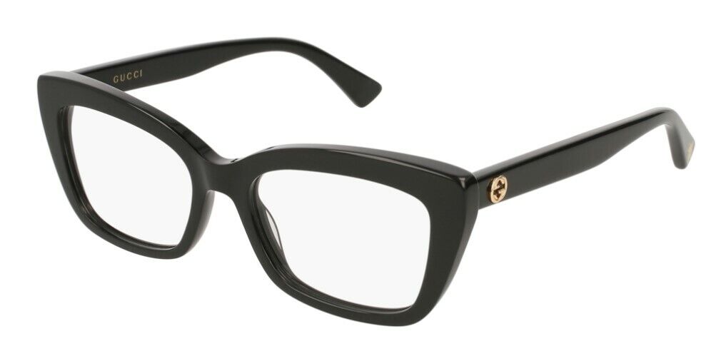Gucci GG 0165ON 001 Black Cat Eye Women's Eyeglasses - Stylish Designer Frames for Women, Perfect for Work, Reading & Fashion Accessories