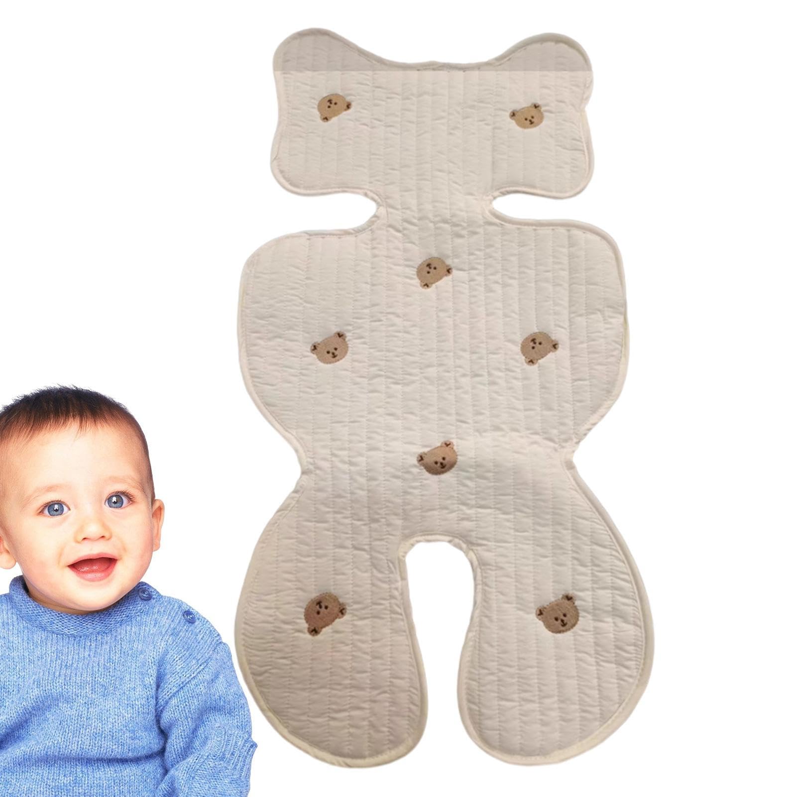 Baby Car Seat Cooling Pad - Breathable Cotton Stroller Cooling Mat with Ice Pack, Multifunctional Infant Cushion for Car Seat, Stroller & High Chair | Keep Baby Cool & Comfortable in Hot Weather, Long Car Rides & Outdoor Activities