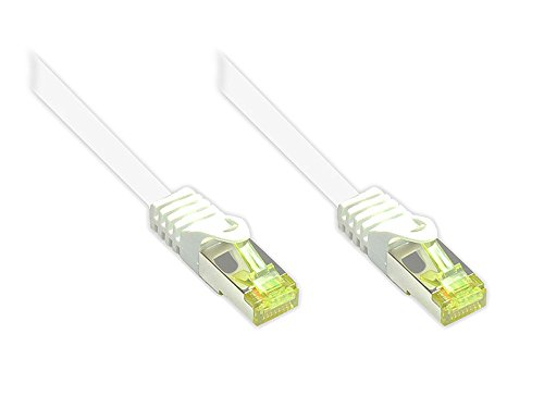 Kabelmeister SO-36354 Cat7 Ethernet Cable 10Gbps High-Speed LAN Network Patch Cord - 70m White, Double-Shielded S/FTP, 500MHz, Halogen-Free - Perfect for Gaming, Streaming & Office Networks