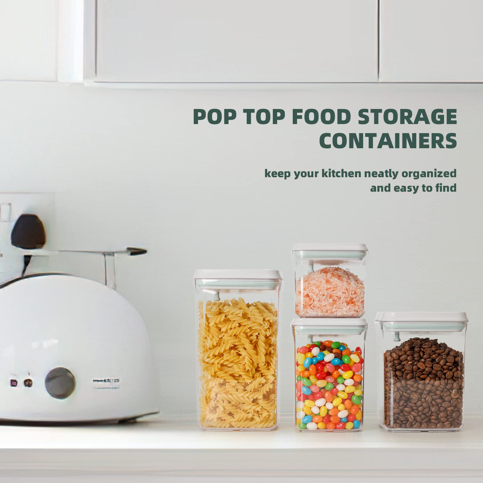 Airtight Food Storage Containers 2-Piece Set - Leakproof Kitchen Pantry Organizers for Cereal, Snacks, Dry Goods - BPA-Free Plastic with Secure Lids (2.0 Qt & 0.9 Qt) - Perfect for Meal Prep, Leftovers, and Bulk Food Storage