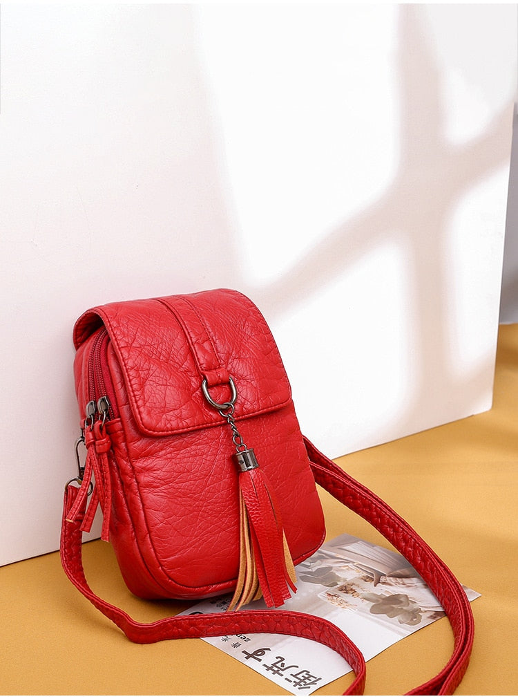 Stylish Women's PU Leather Messenger Bag - Trendy Crossbody Shoulder Bag for Work, Travel & Daily Use