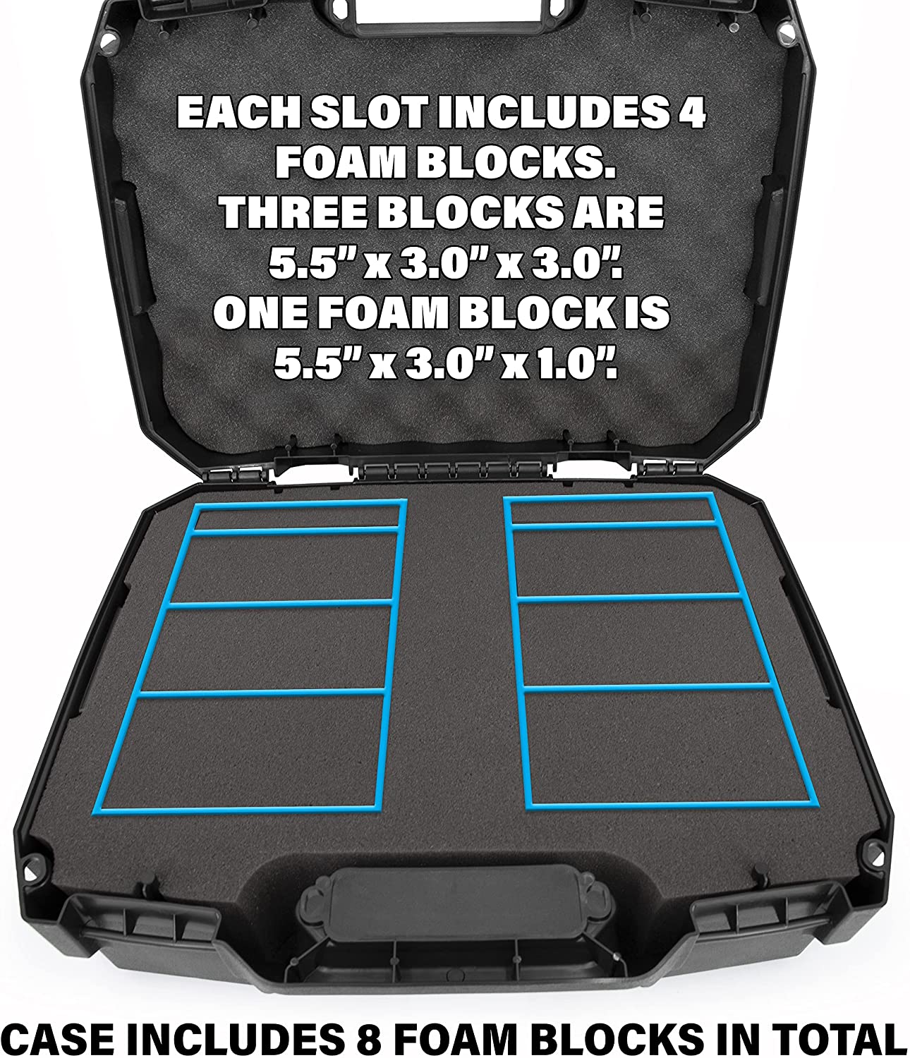 CASEMATIX Graded Card Case - Compatible with BGS, PSA, SGC, FGS One Touch Graded Sports Trading Cards (Holds 60+ Cards) - Rugged Slab Storage Box for Collectors - Perfect for Sports Card Shows & Home Display