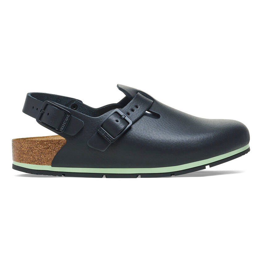 Birkenstock Tokio Pro Leather Shoes for Men & Women - Black Leather Slip-Resistant Work Shoes for Nurses, Chefs & Professionals - Comfortable & Durable Footwear for Healthcare, Restaurant & Industrial Work