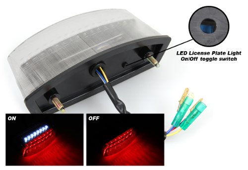 1994-2008 Ducati Monster Sequential LED Tail Lights - Clear Lens V2 - High Visibility Brake Lights for Night Riding & Enhanced Motorcycle Safety