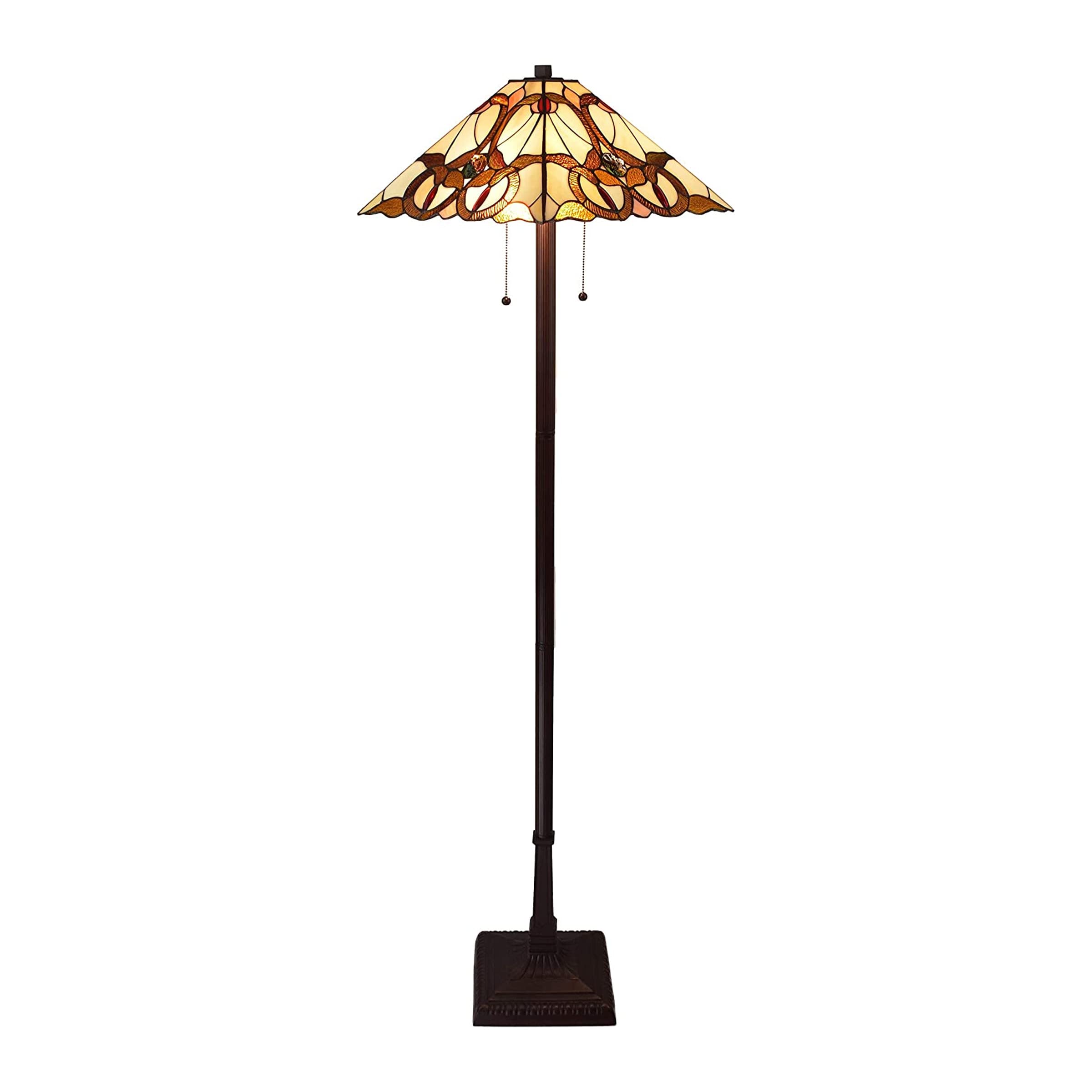 Amora Tiffany Floor Lamp Torchiere - 63