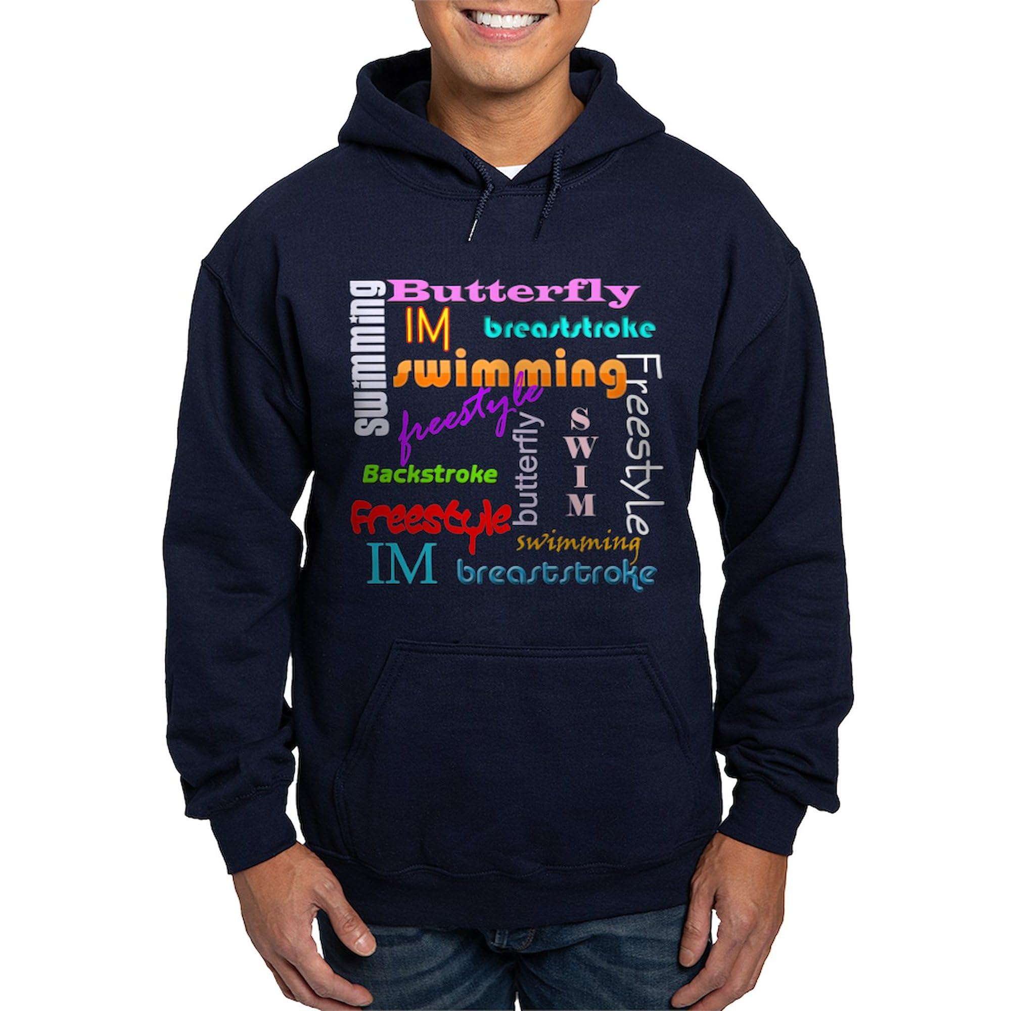 Men's Dark Regular Fit Hoodie - Swim Everywhere Design | Comfortable & Stylish for Swimming, Beach, Gym & Casual Wear