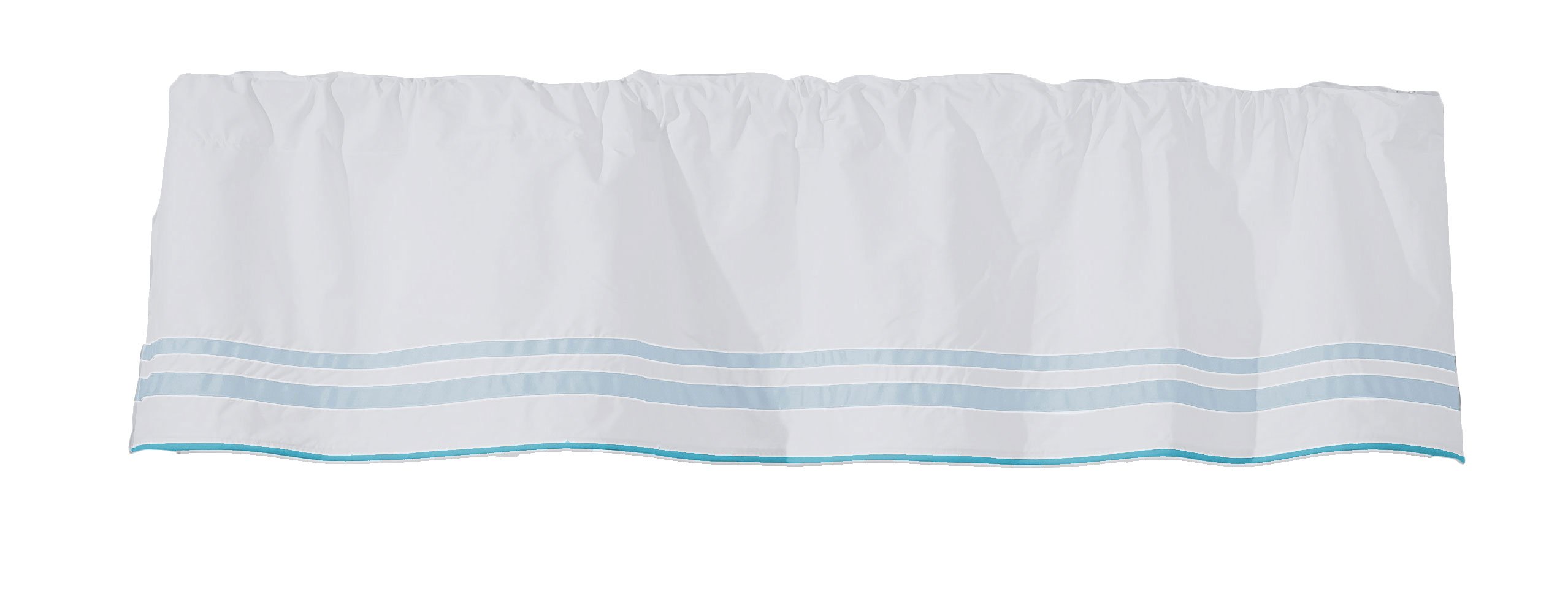 Baby Doll Bedding Soho Window Valance - Blue Nursery Curtain for Girls' Room Decor | Perfect for Cribs, Dollhouses & Playroom Themes