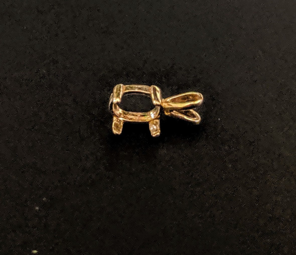 Solid Sterling Silver or 14kt Gold 5x3mm to 9x7mm Oval Cut Low Profile Pendant Setting for Shallow Gemstones - Jewelry Making Supplies for DIY Necklace & Pendant Creations